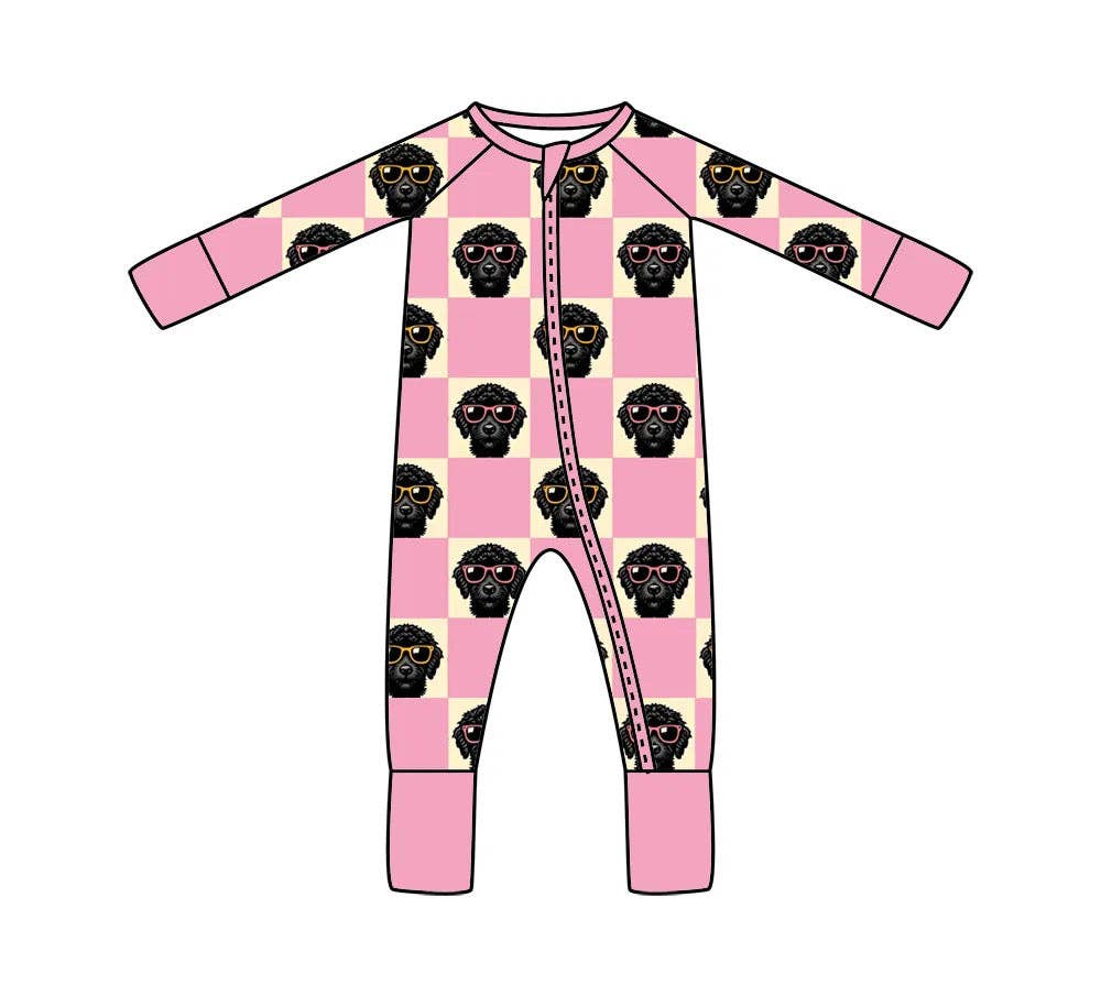 Checkered Doodles Footies