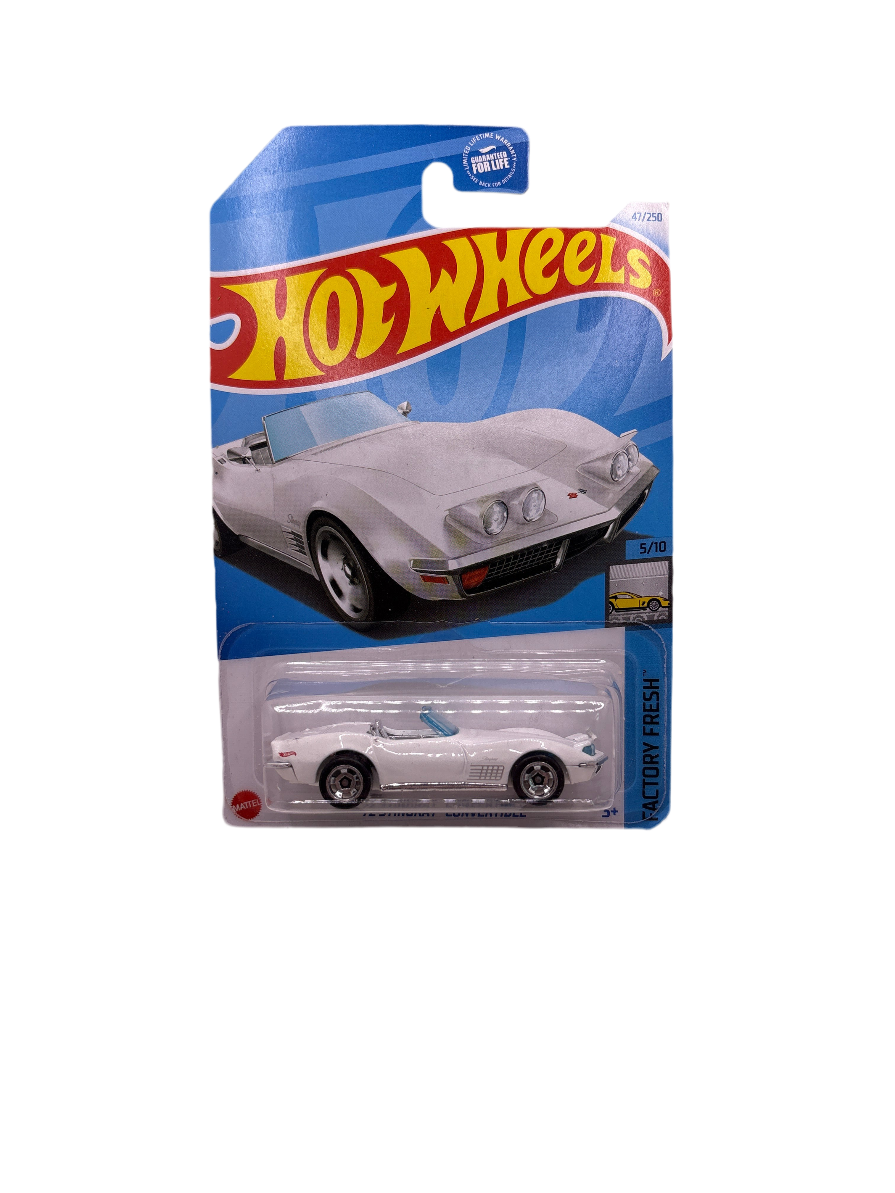 Hot Wheels 72 Stingray Convertible Diecast white