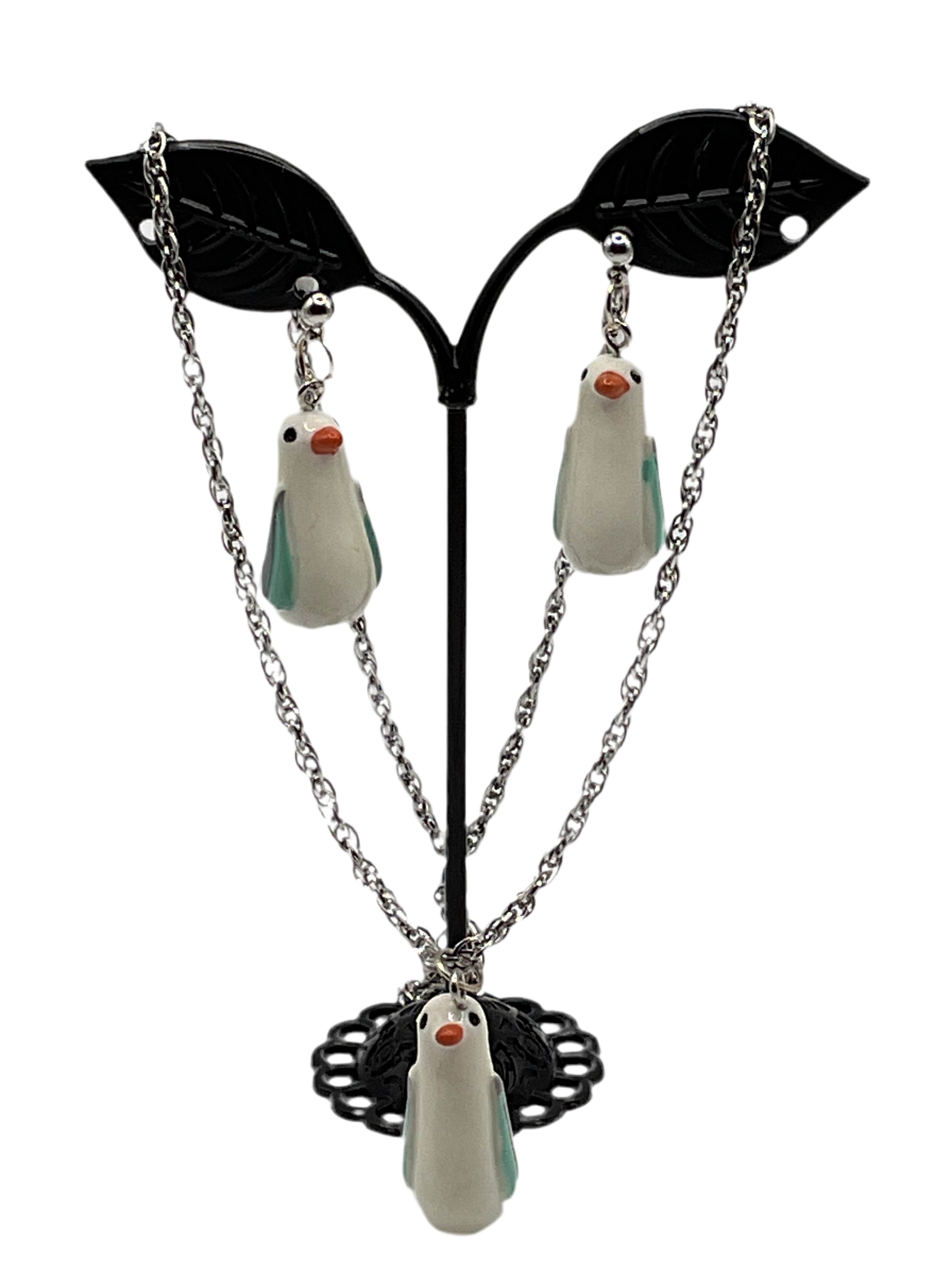 Seagull Earring and Necklace set