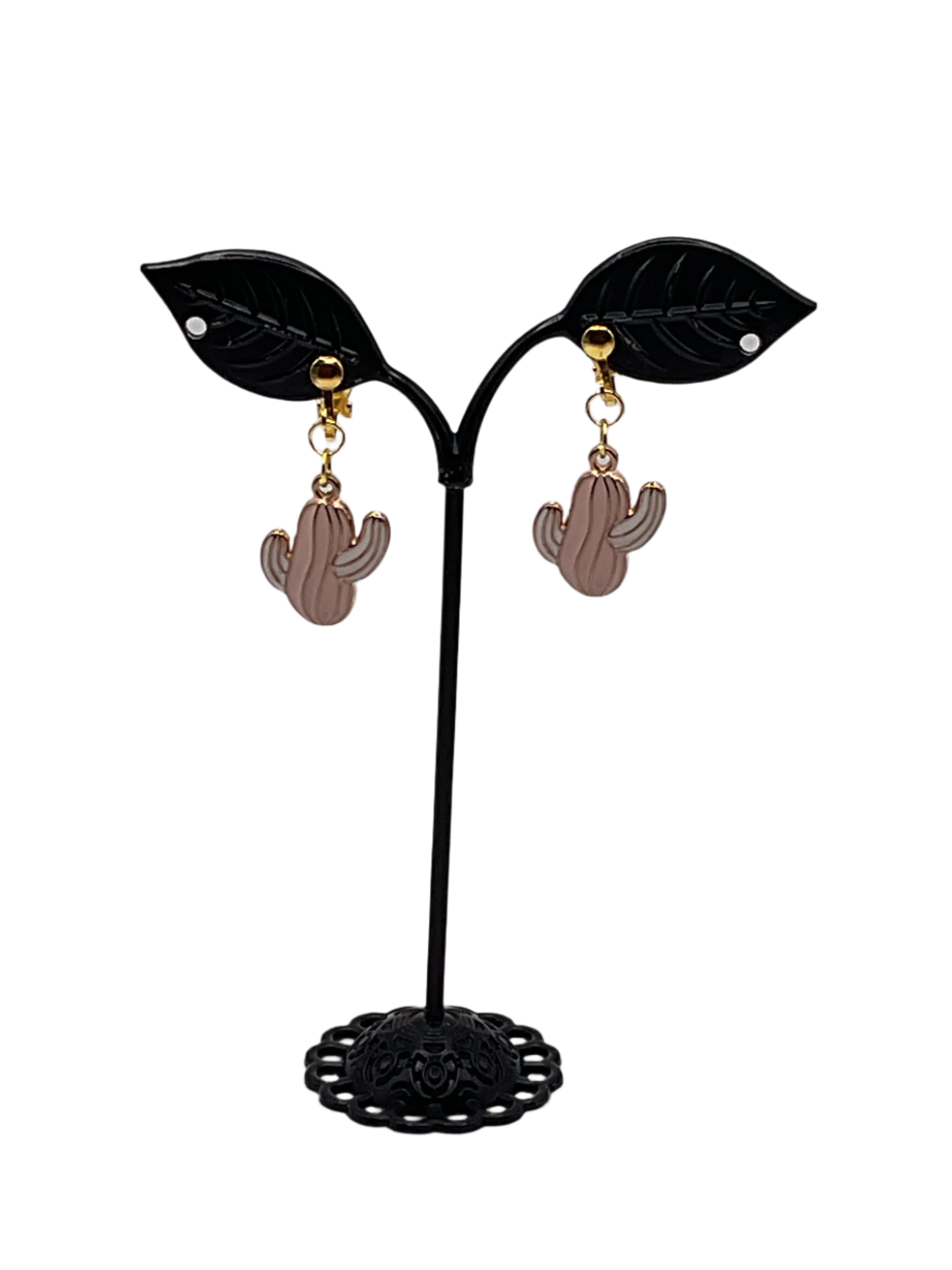 Pink Cactus earrings