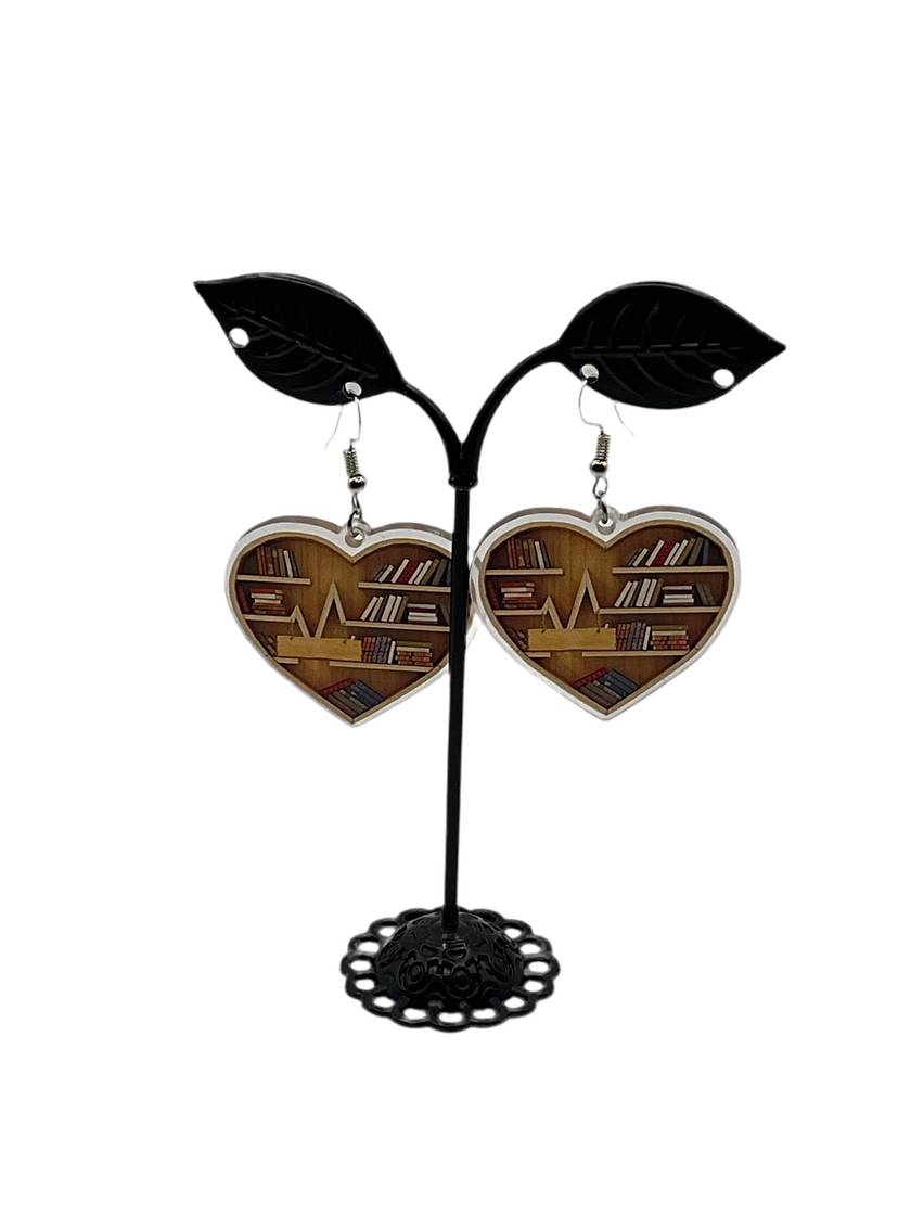 दिल w/किताबें बालियां 1ए