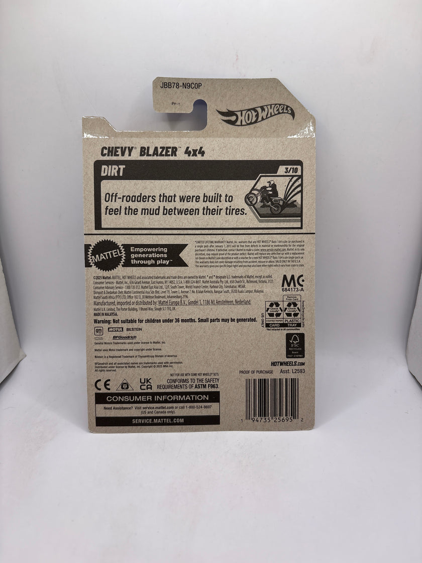Hot Wheels Chevy Blazer 4x4 Diecast