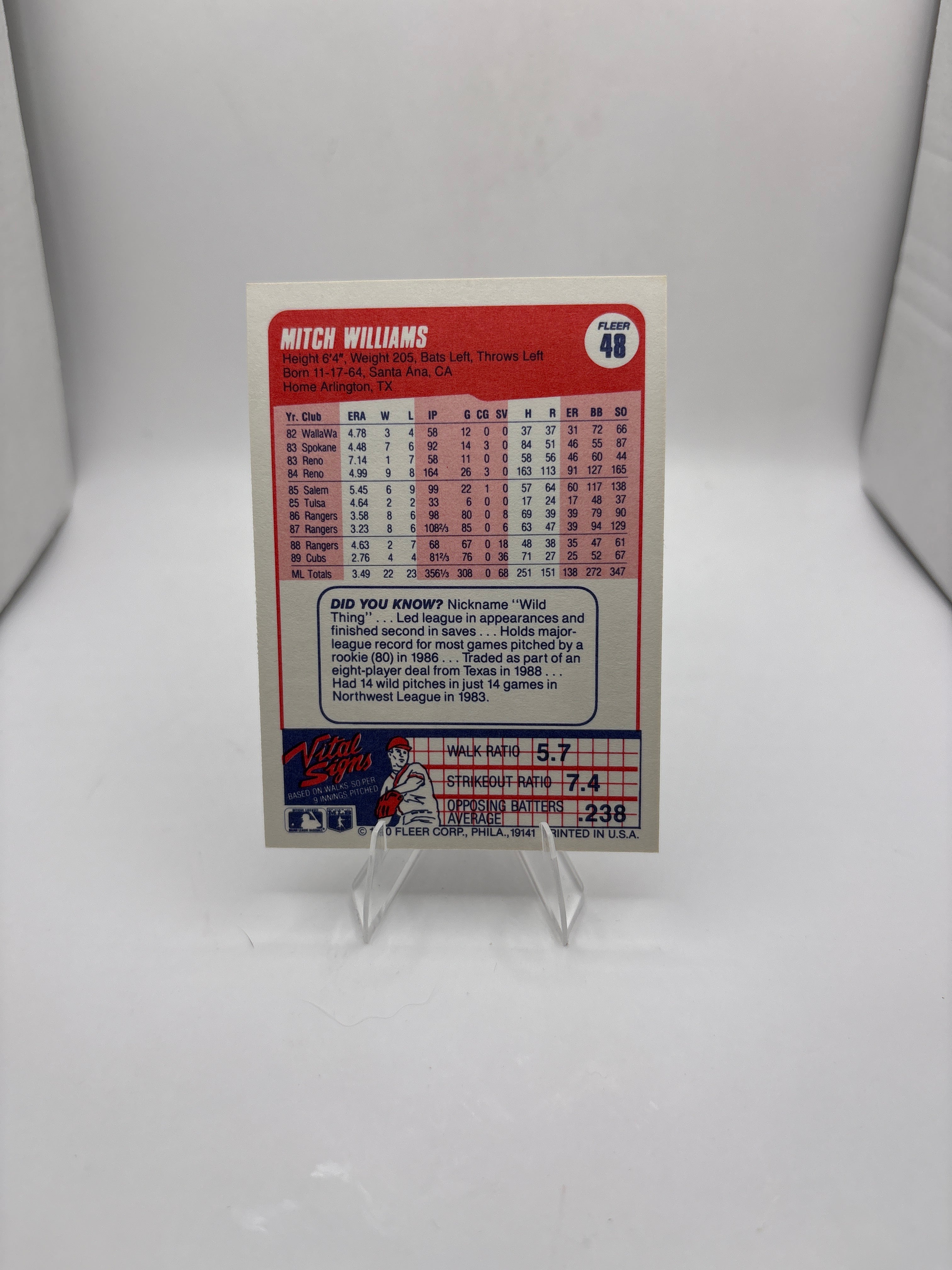 Fleer Mitch Williams