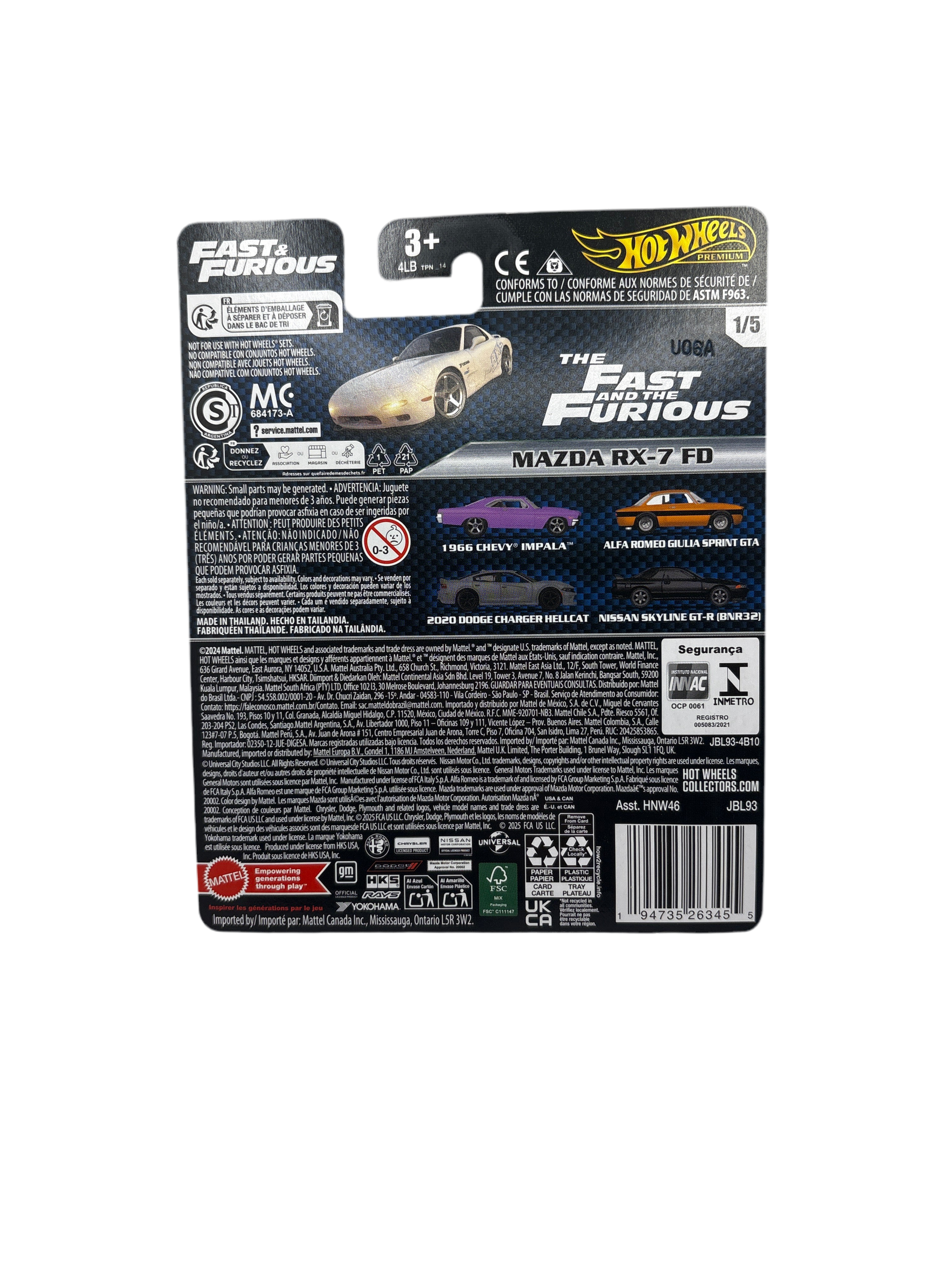 Hot Wheels Mazda RX-7 FD Diecast