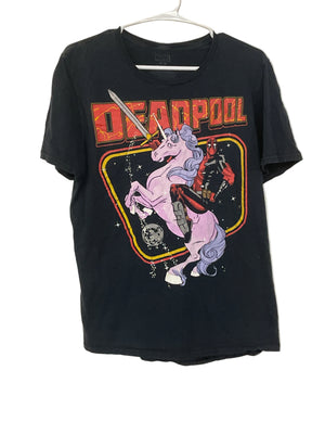 Legendary Deadpool on Space Unicorn T-Shirt