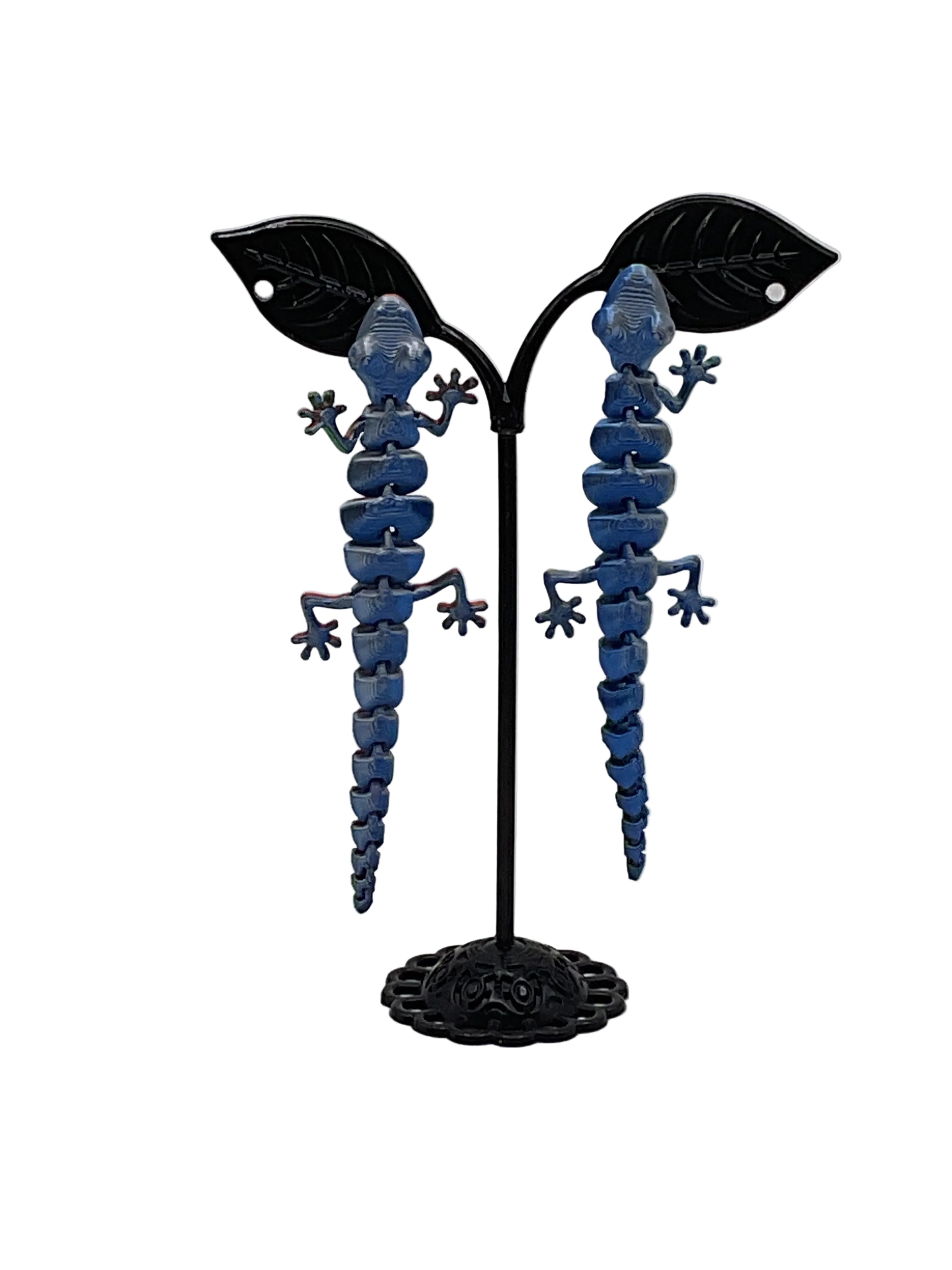 3-D Gecko Earrings