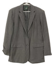 Gray White Striped Blazer
