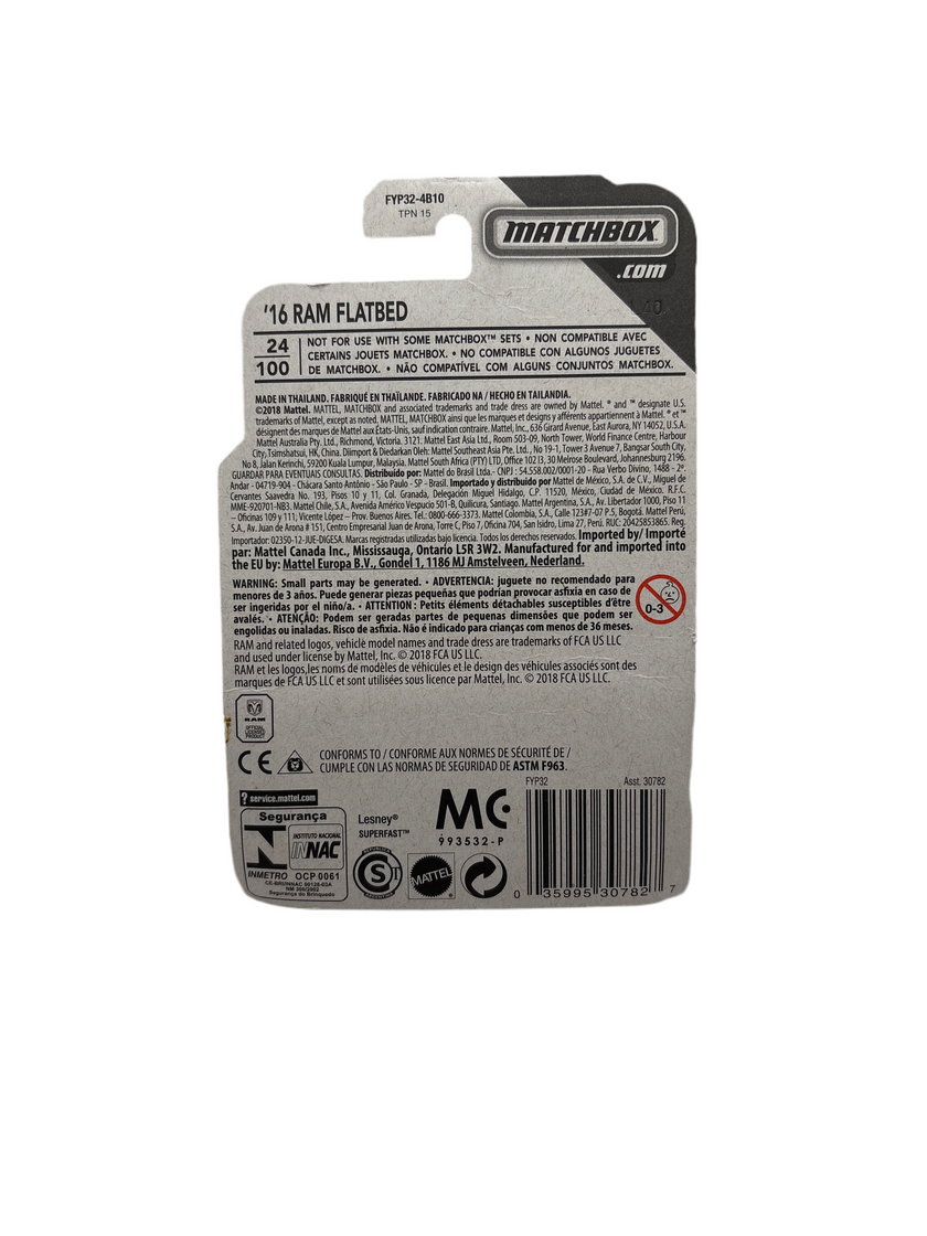 Matchbox 16 Ram Flatbed Diecast