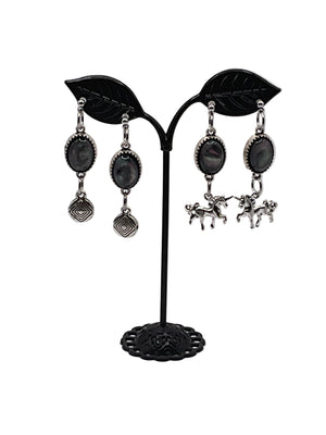 Oval Opalescent Earrings