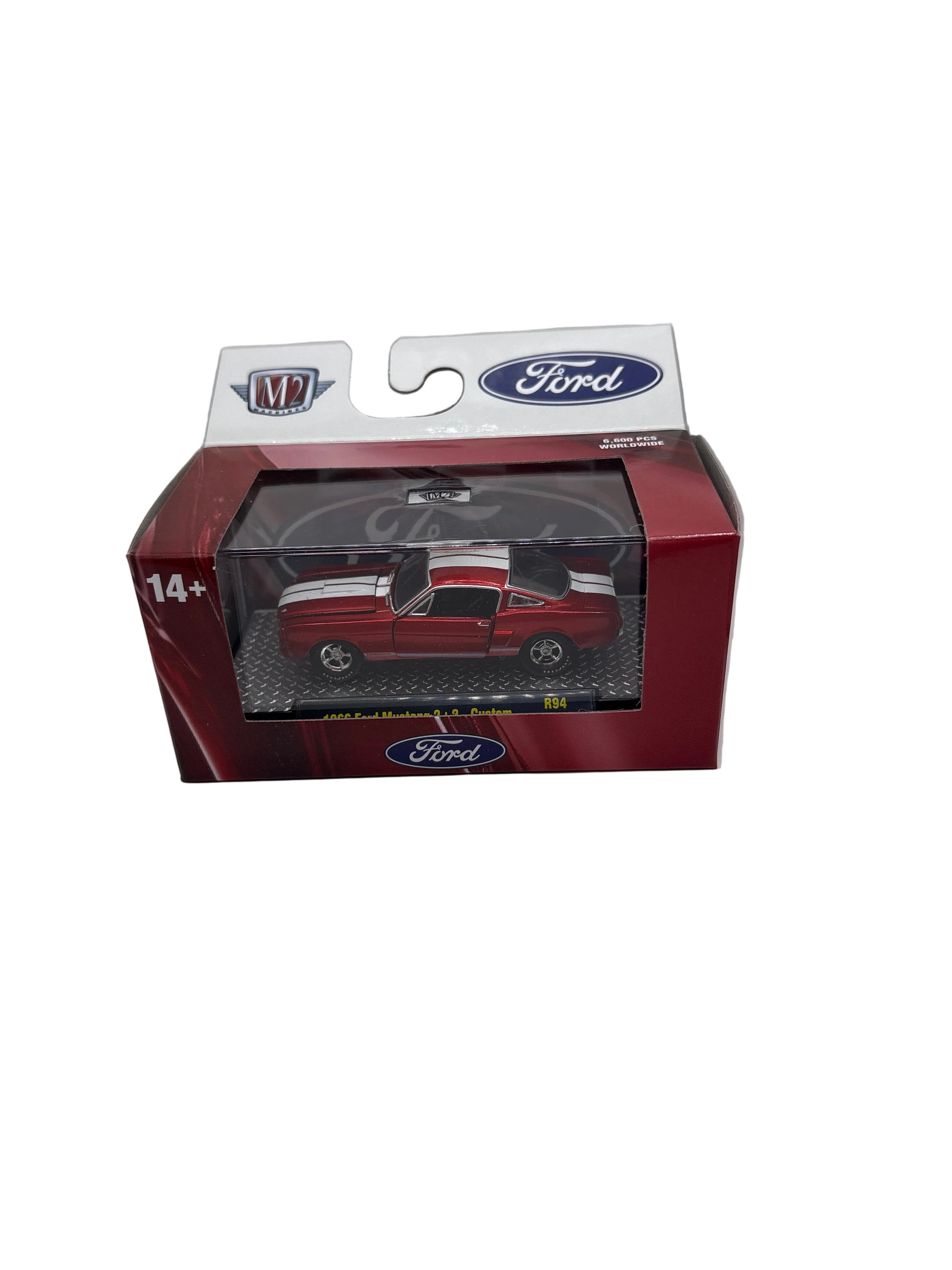 M2 1966 Ford Mustang 2+2-Custom Diecast red