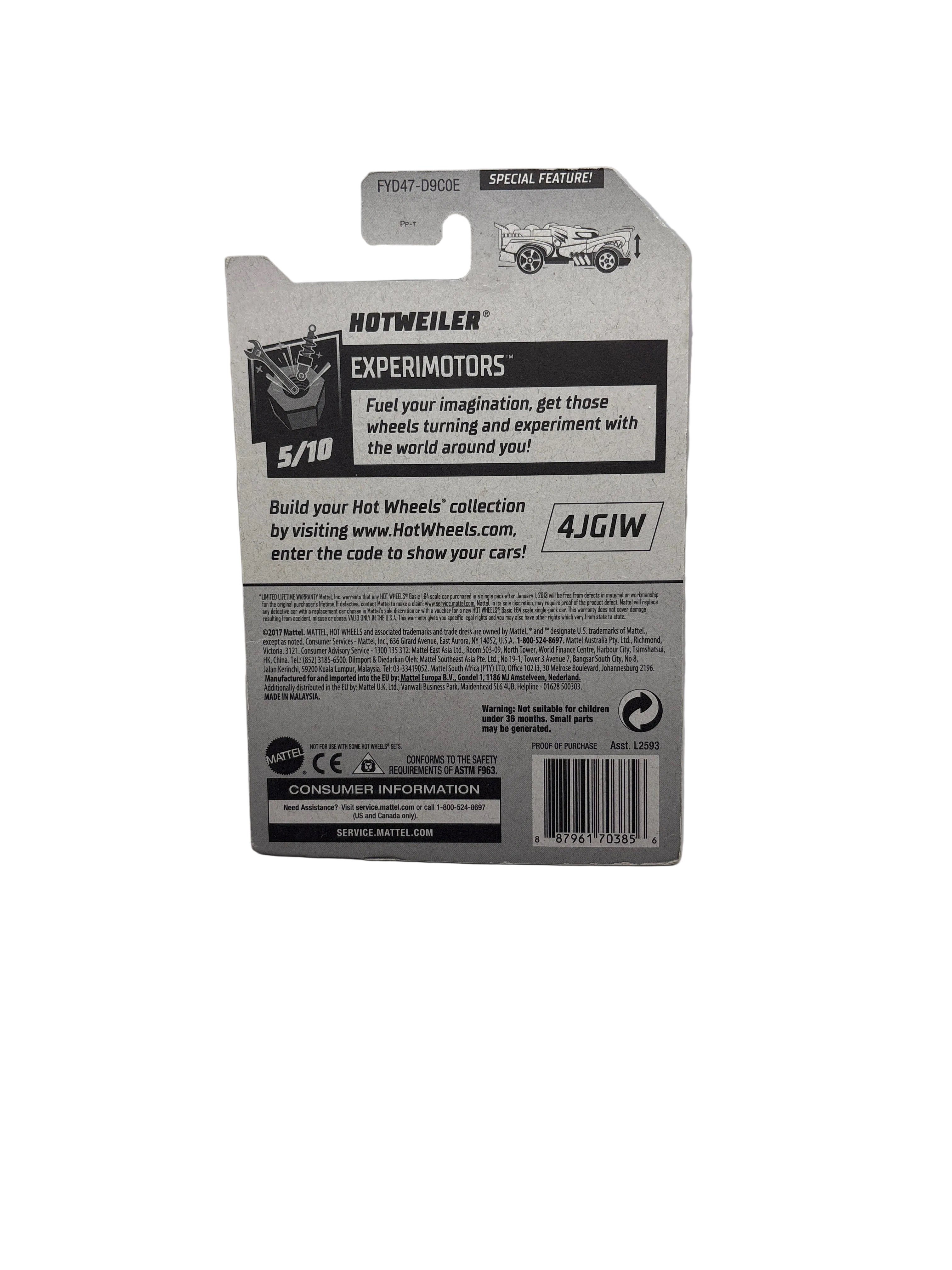 Hot Wheels Hotweiler Diecast Gray