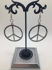 Silver peace earrings