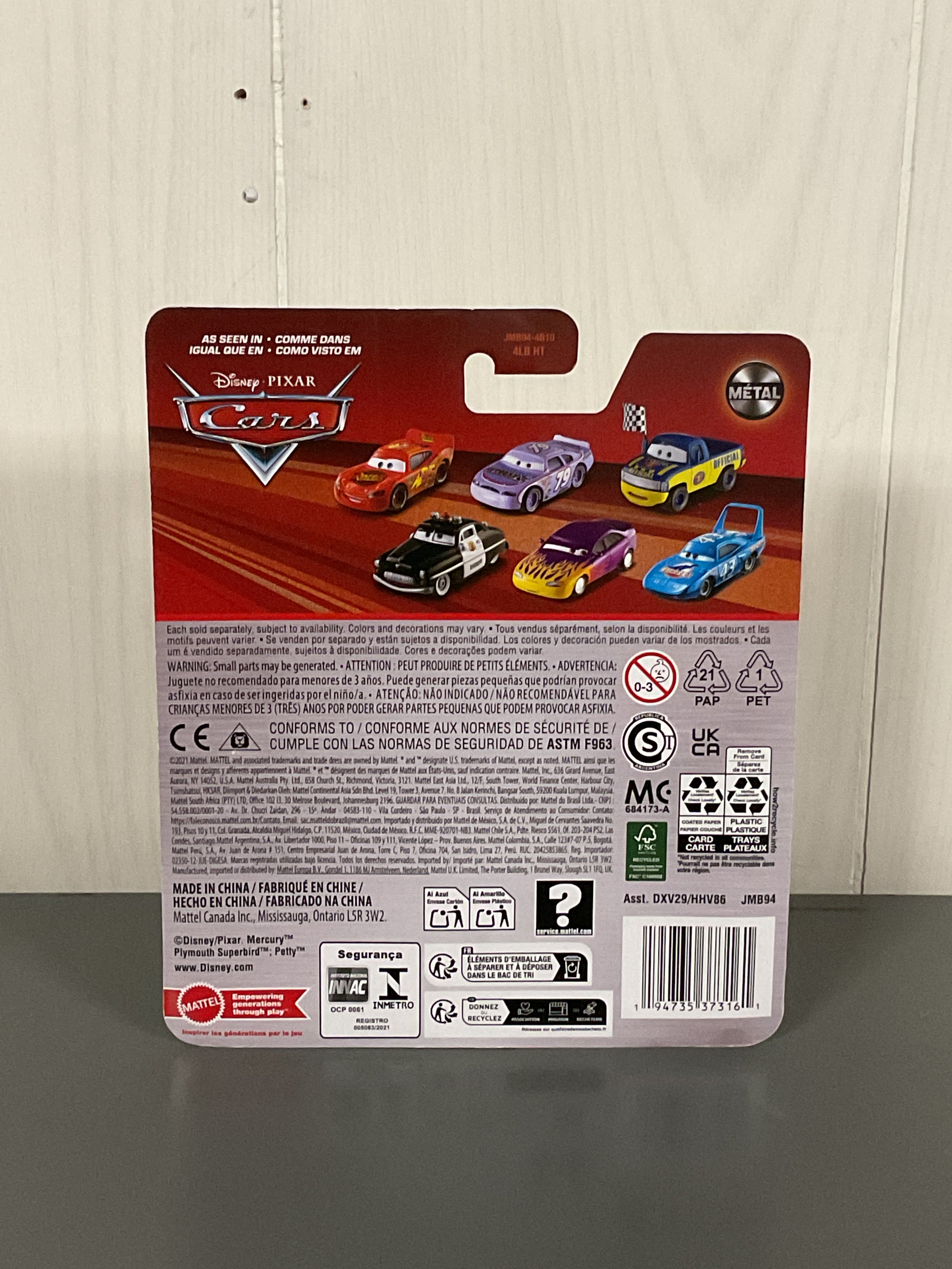 Mattel Disney And Pixar Cars Brad Winmiler Diecast yellow