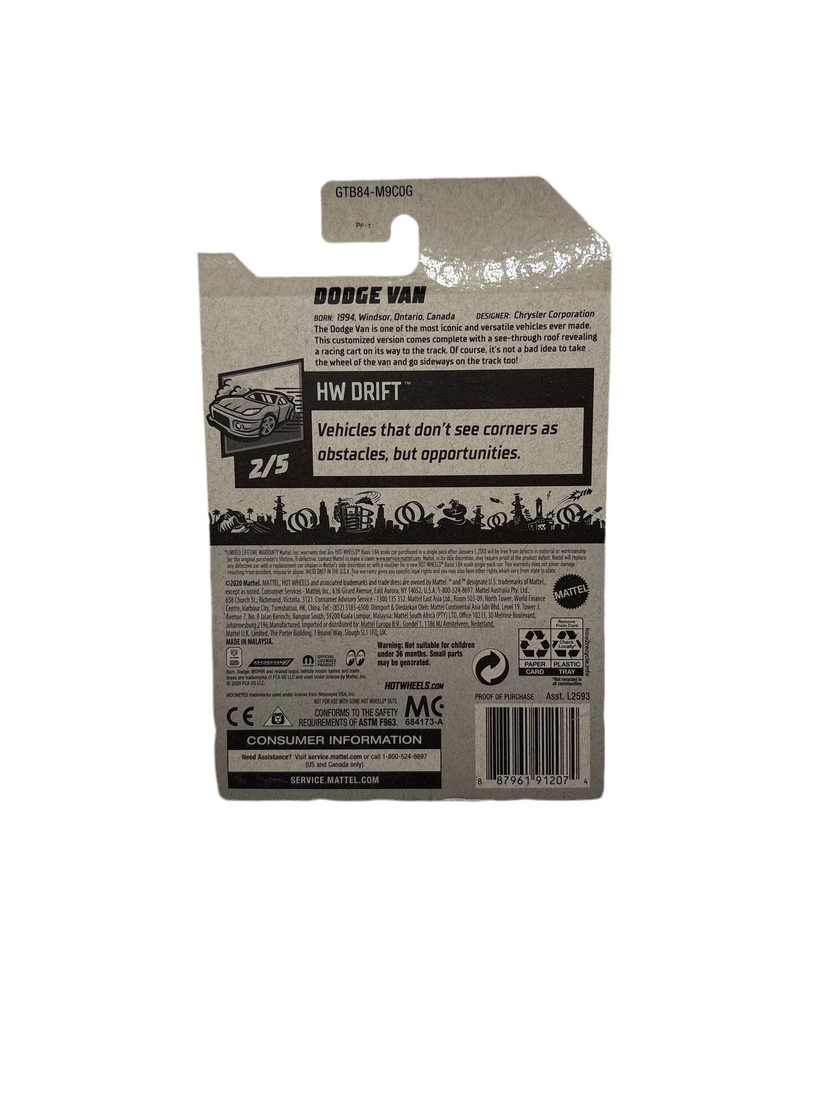 Hot Wheels Dodge Van Diecast yellow