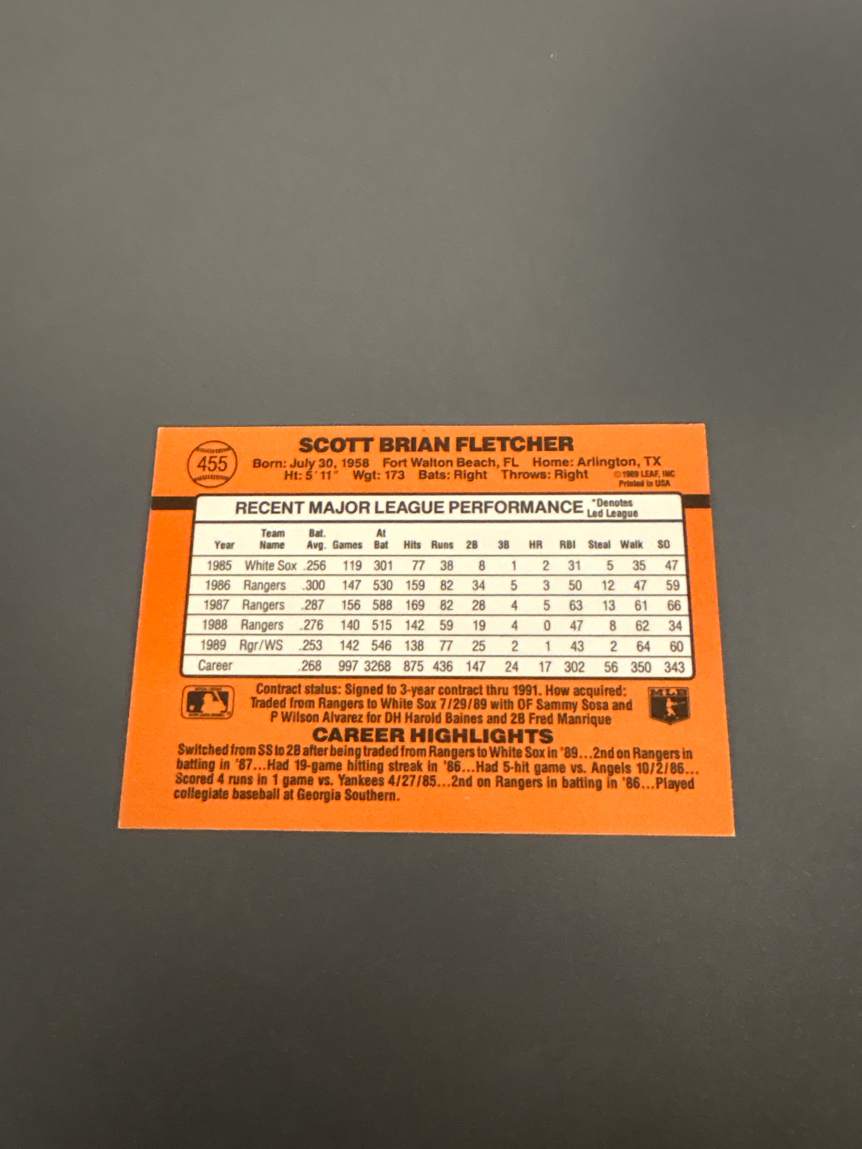 Donruss Scott Fletcher