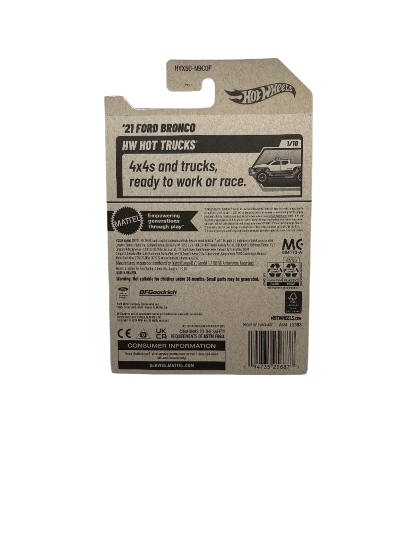 Hot Wheels 21 Ford Bronco Diecast