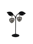 Football Heart And Crystal Earrings