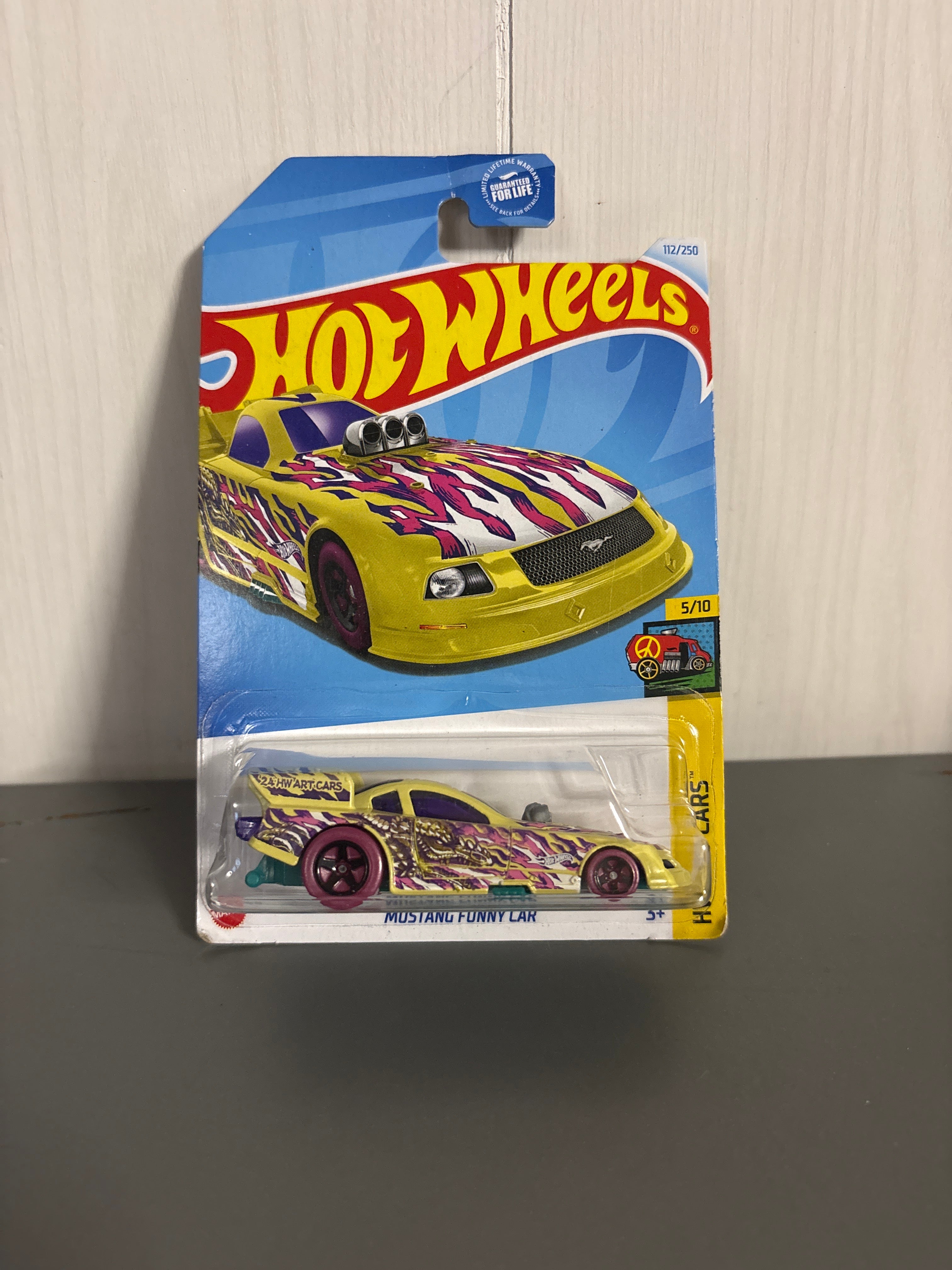 Hot Wheels Mustang Funny Car Diecast yellow