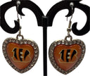 Cincinnati Bengals Heart Earrings