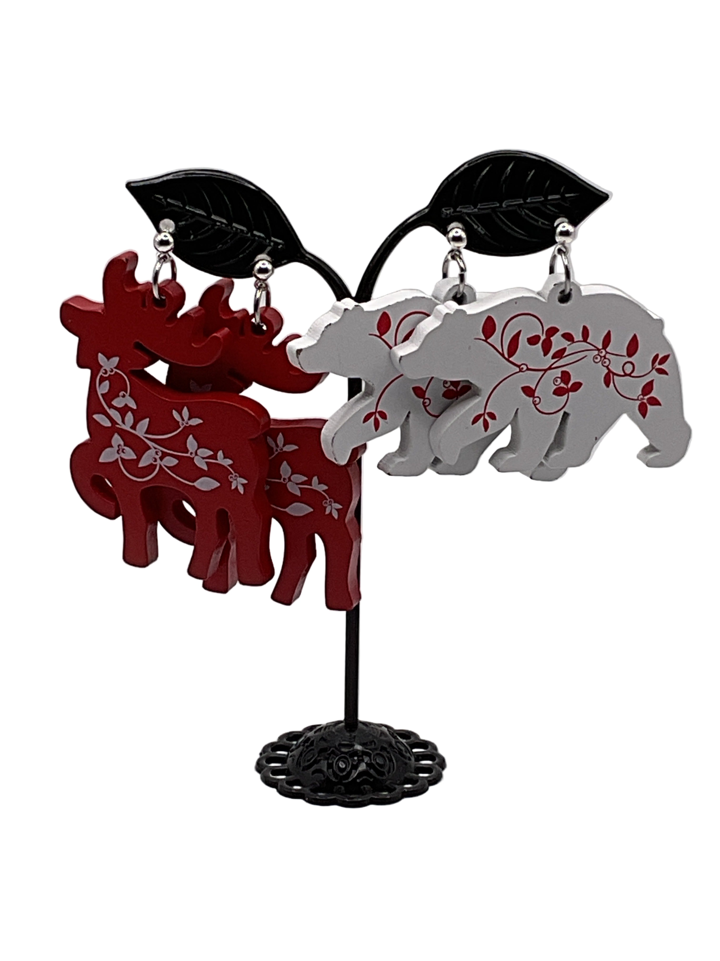 CHRISTMAS FOREST CRITTER EARRINGS
