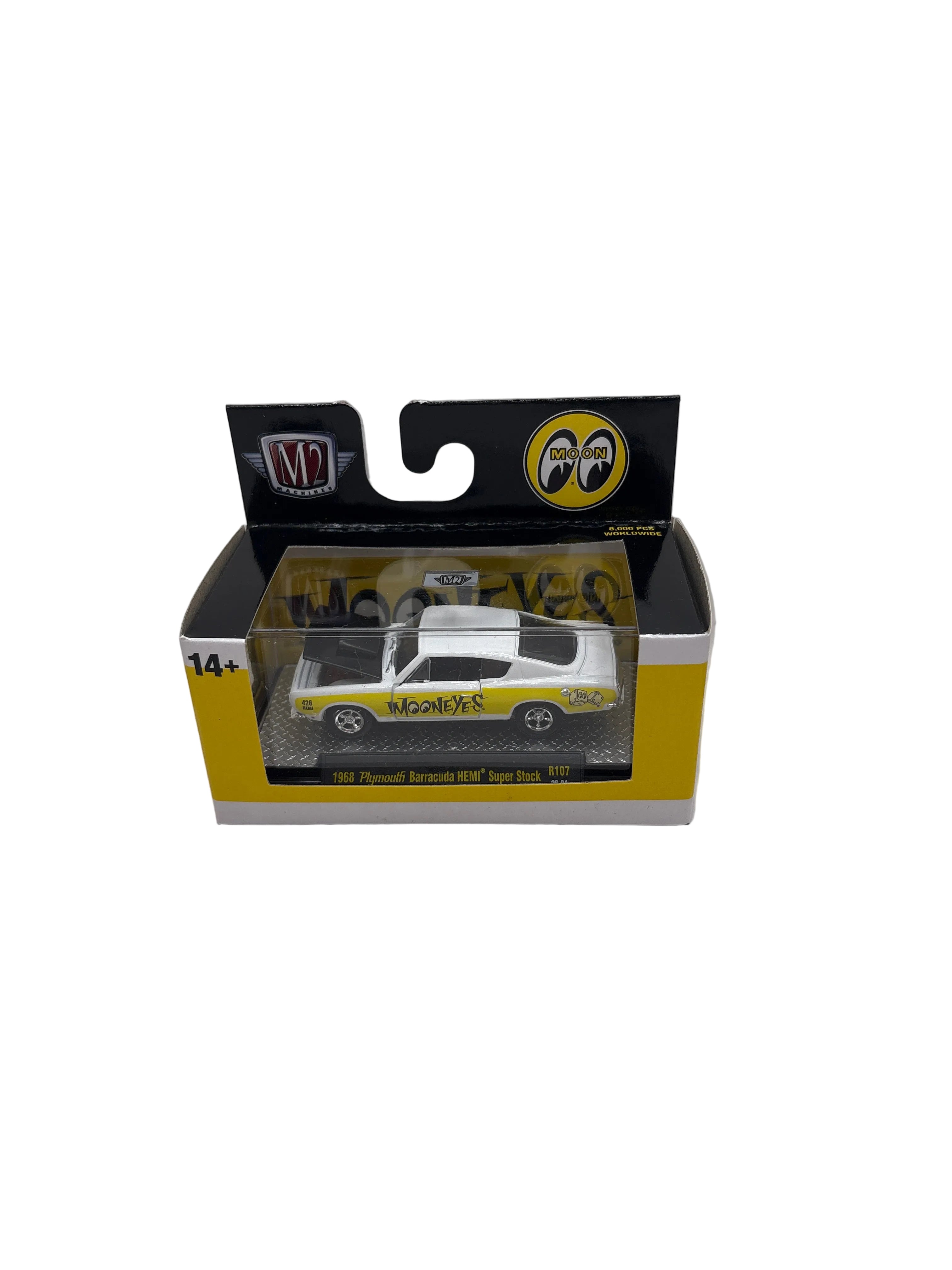 M2 1968 Plymouth Barracuda HEMI Super Stock Diecast white