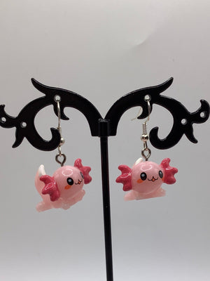 Axolotl earrings