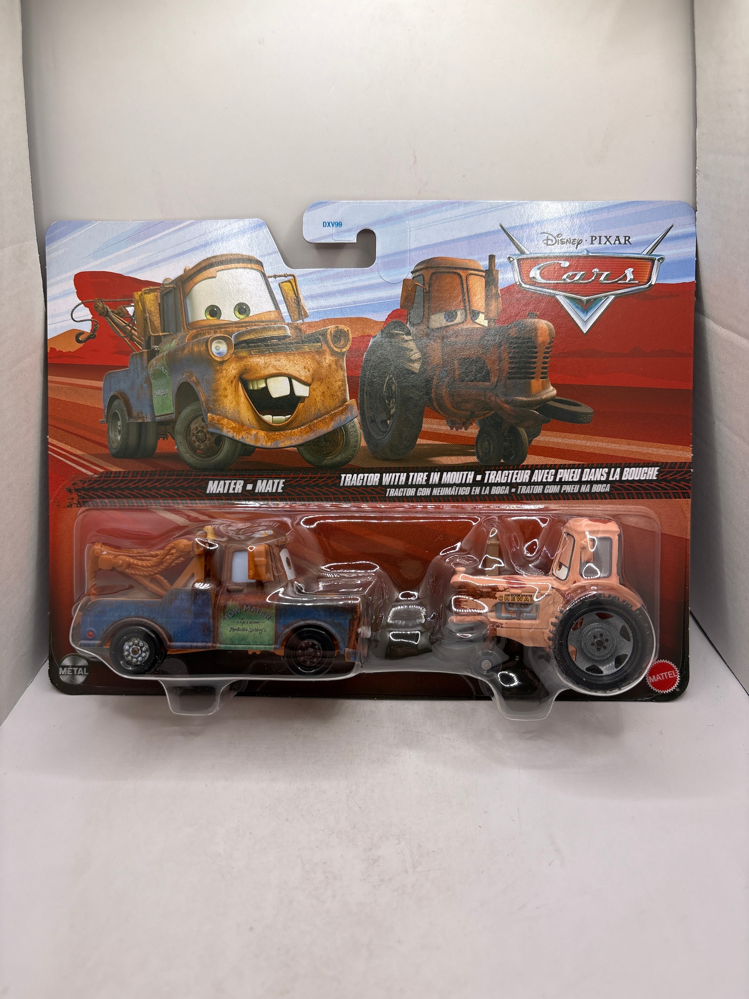 Disney Pixar Cars Mater Tractor With Tire In Mouth Diecast multi color