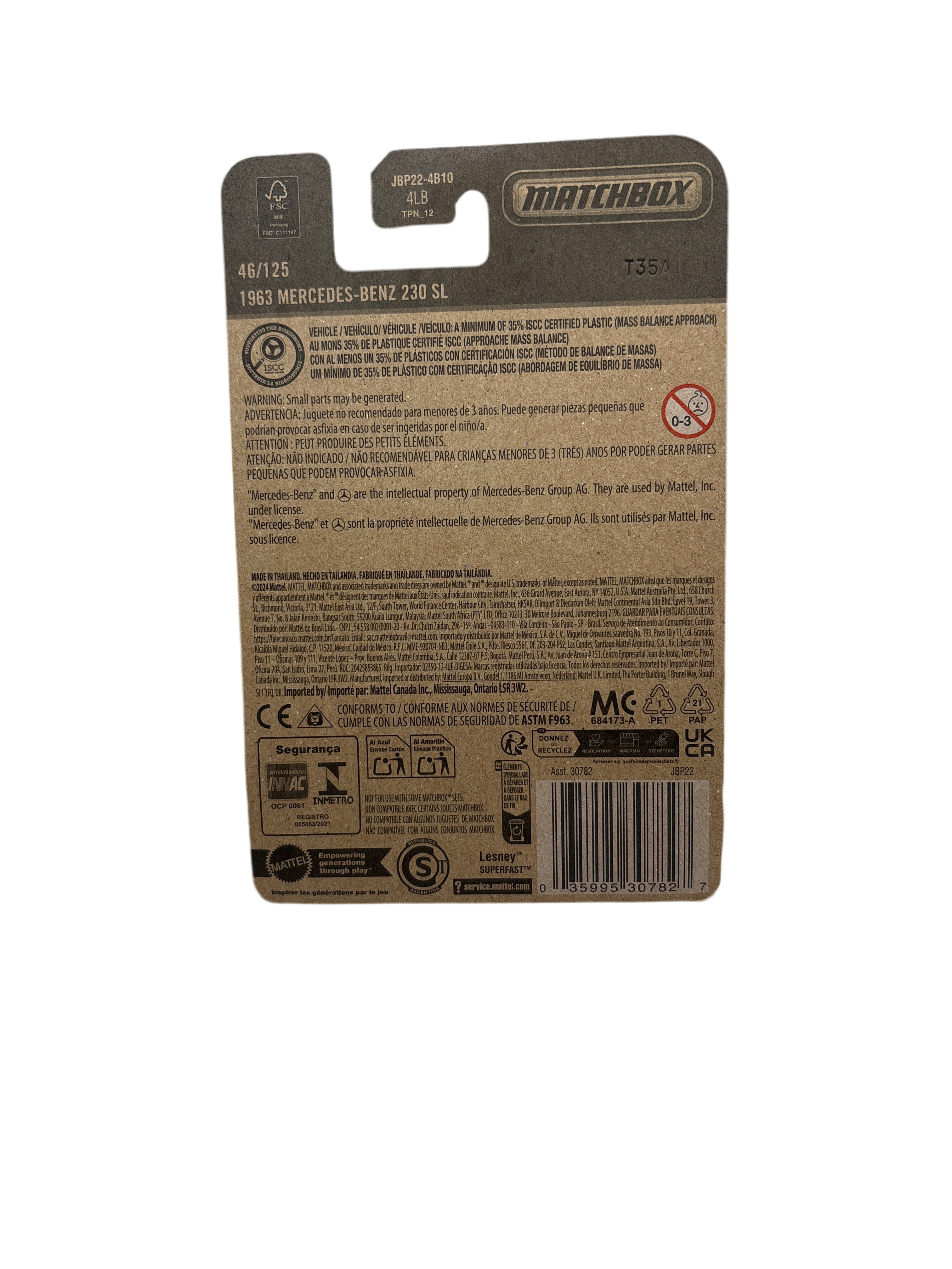 Matchbox 1963 Mercedes-Benz 230 SL Diecast gold