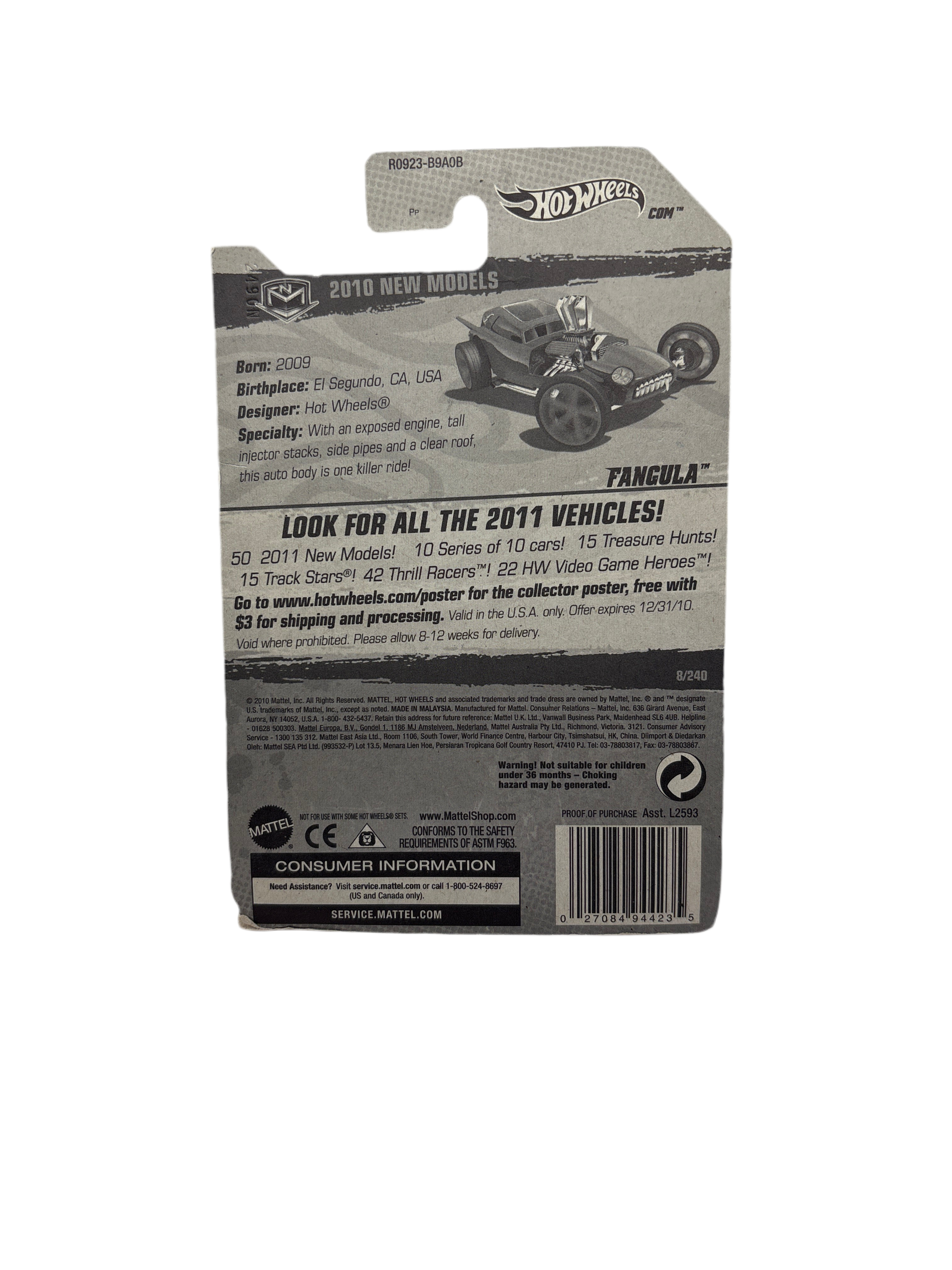Hot Wheels Fangula Diecast black
