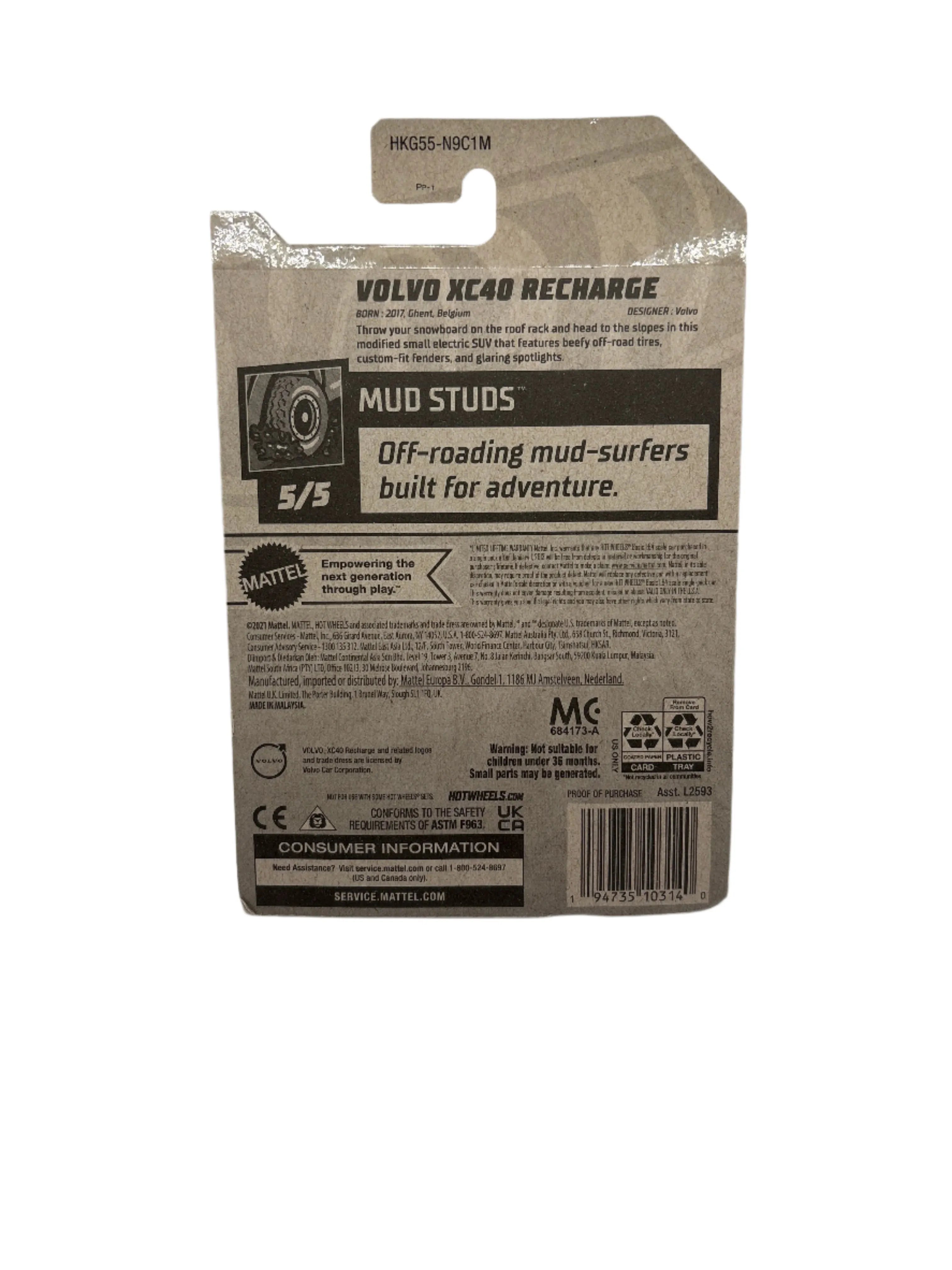 Hot Wheels Volvo XC40 Recharge Diecast