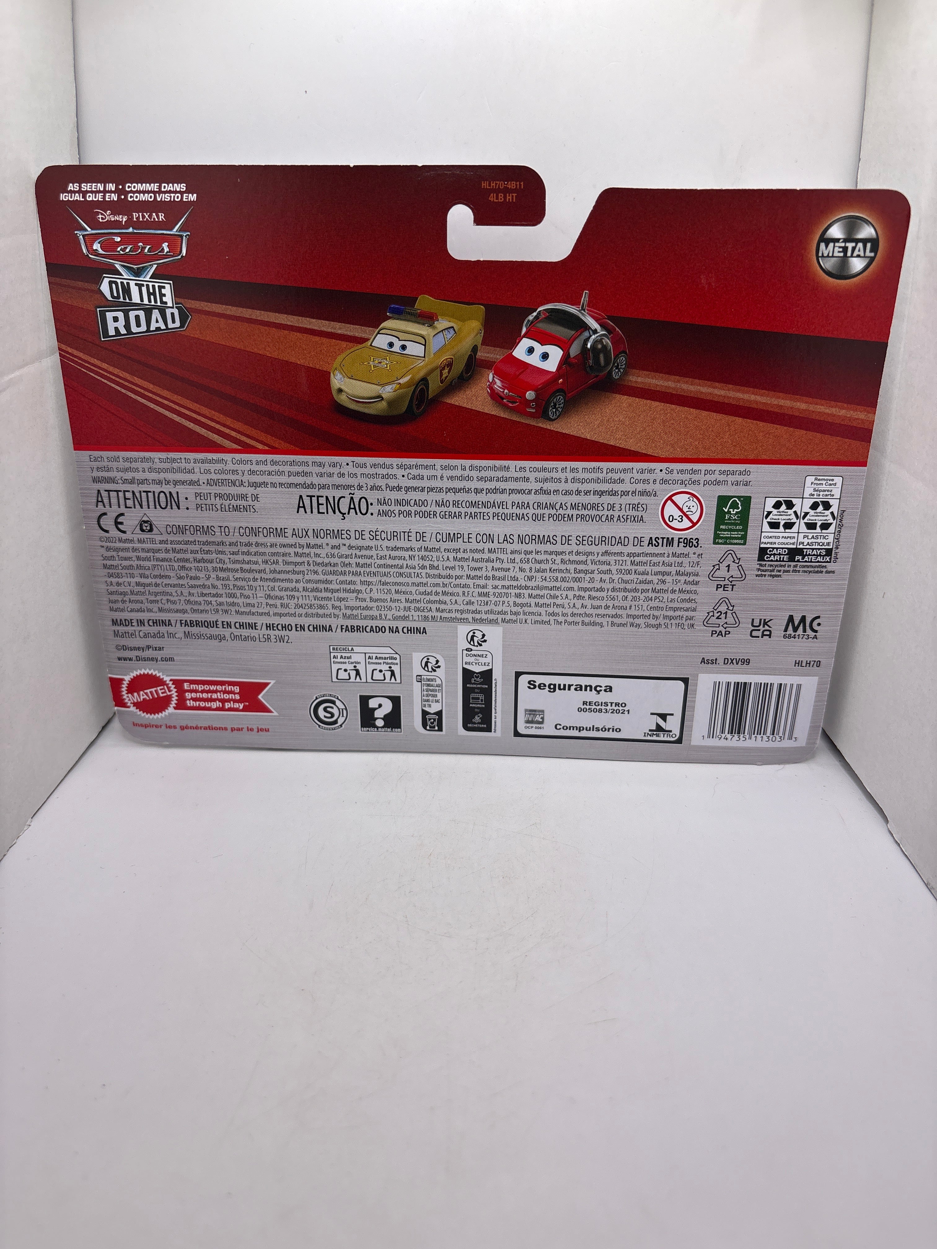 Disney Pixar Cars Lightning McQueen Deputy Hazard Bella Cadavre Diecast multi color