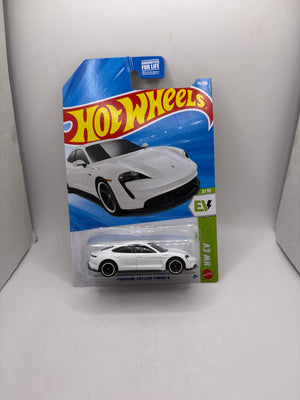 Hot Wheels Porsche Taycan Turbo S Diecast white