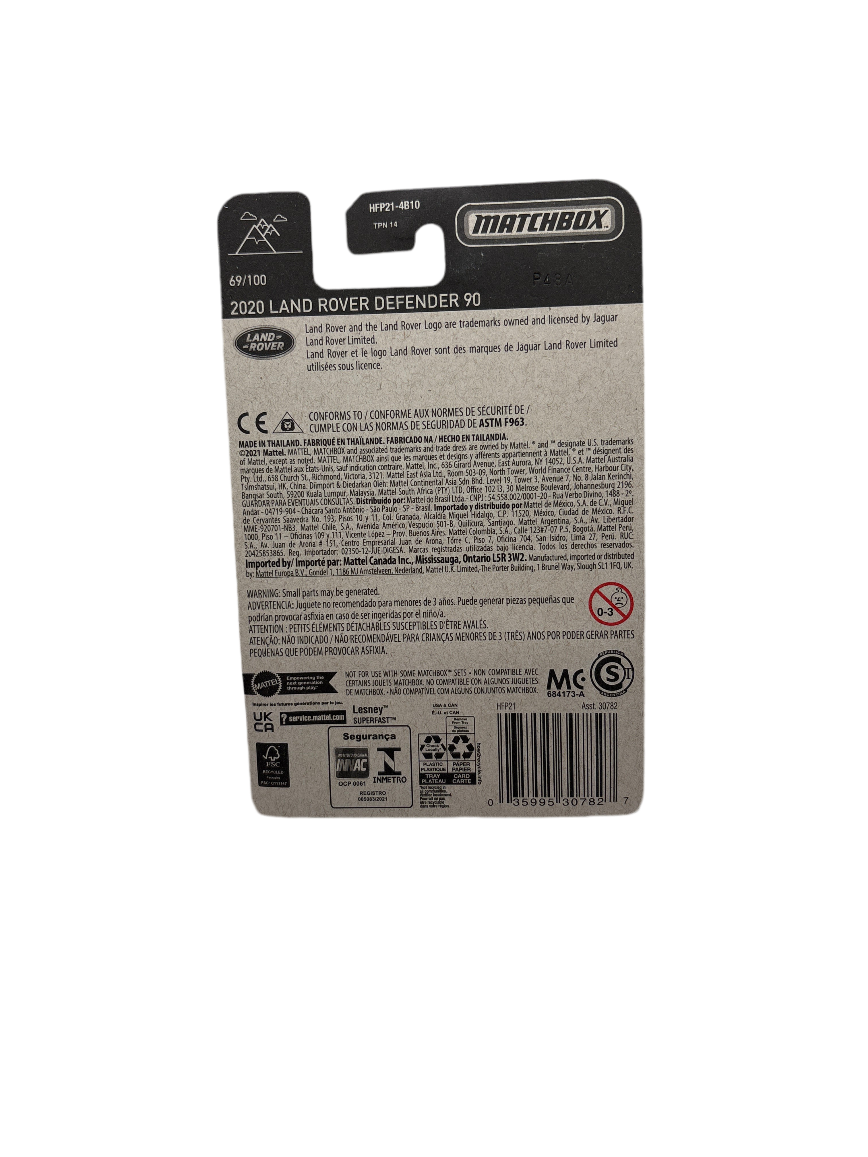 Matchbox 2020 Land Rover Defender 90 Diecast