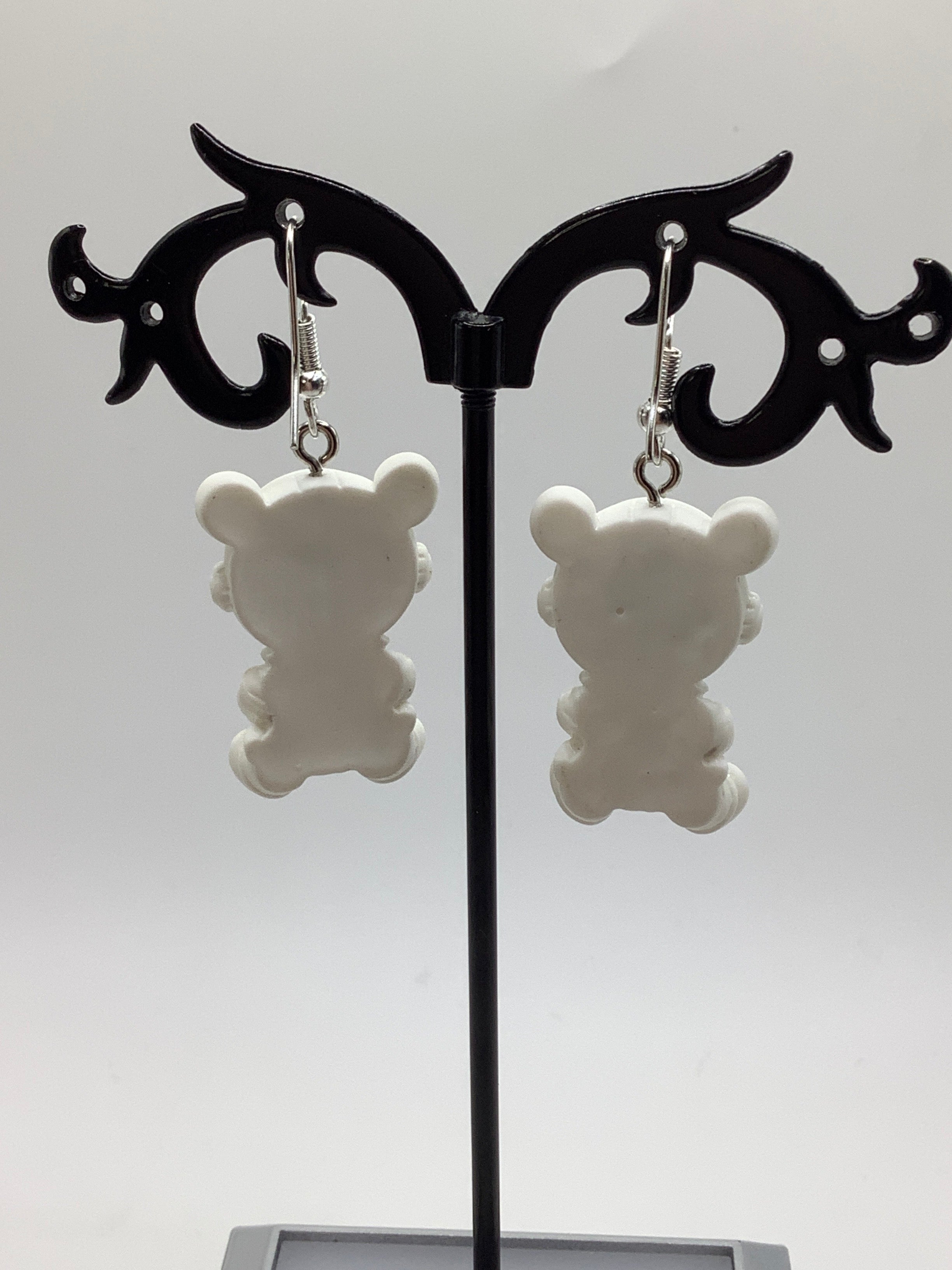 Bear astronaut earrings