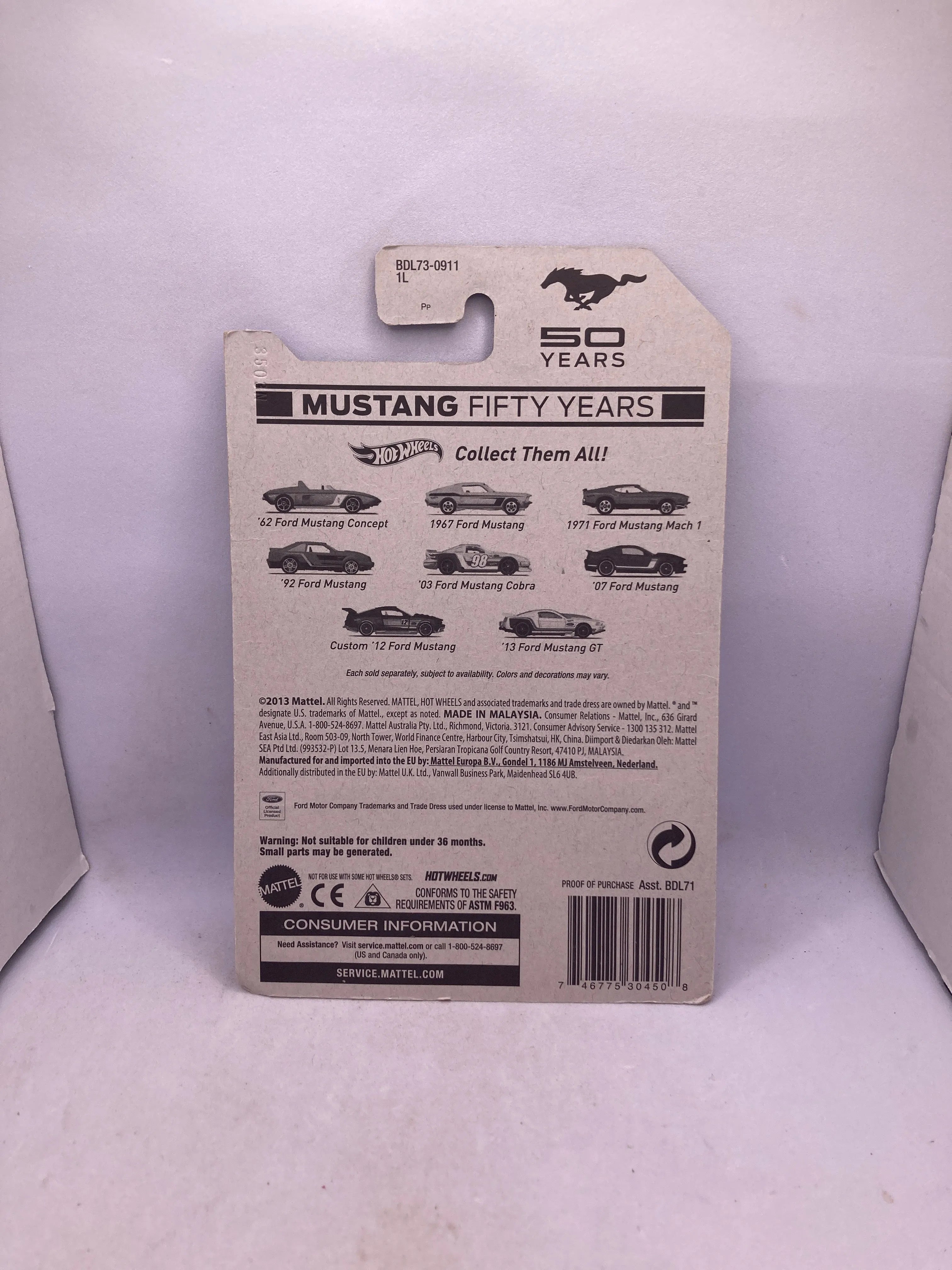 Hot Wheels 62 Ford Mustang Concept Diecast