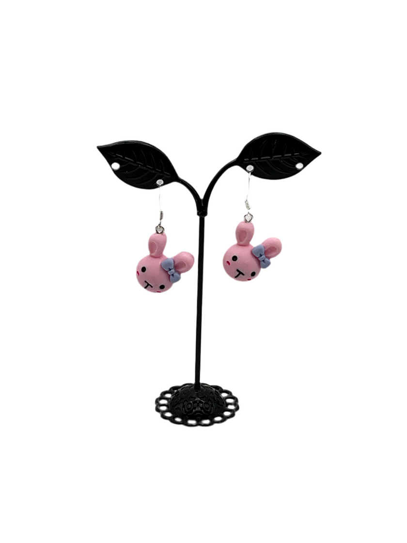 Pink Bunny Earrings