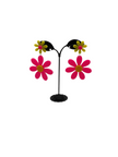 Colorful Large Flower Earrings