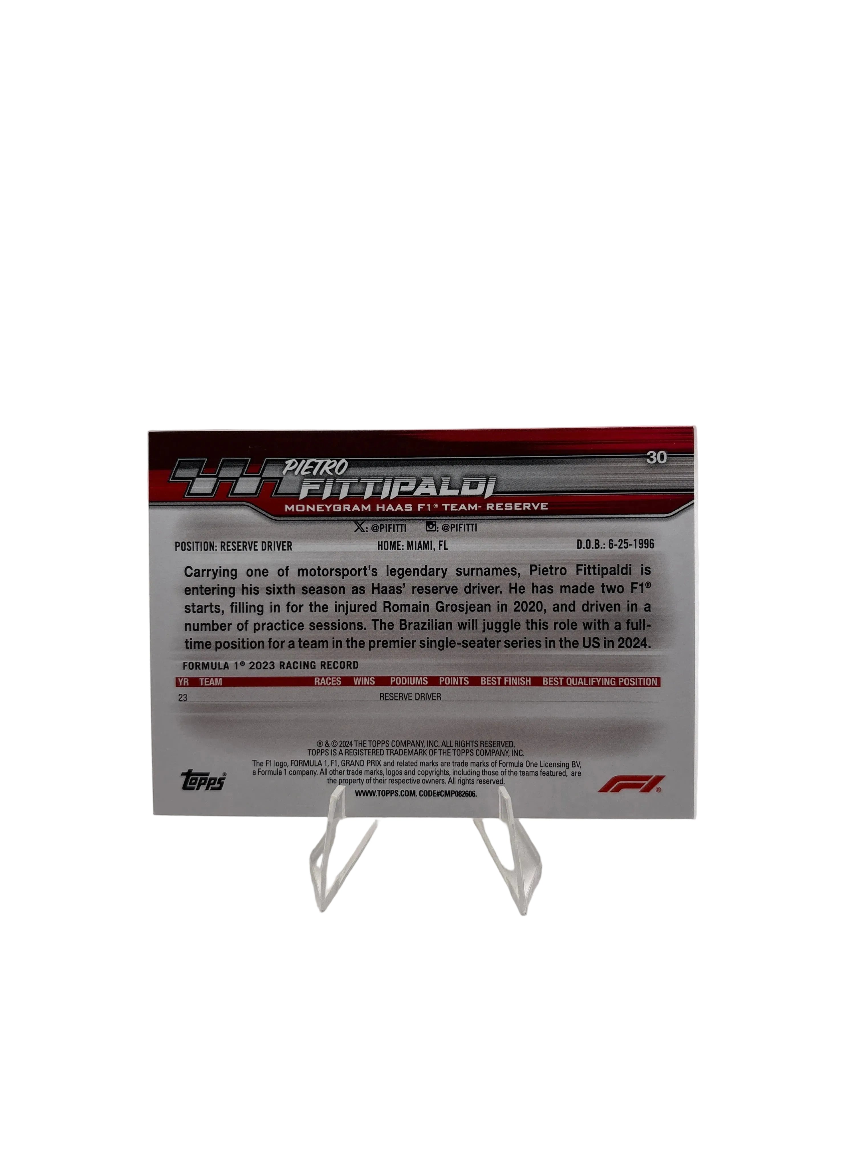 Paddock Pass Pietro Fittipaldi