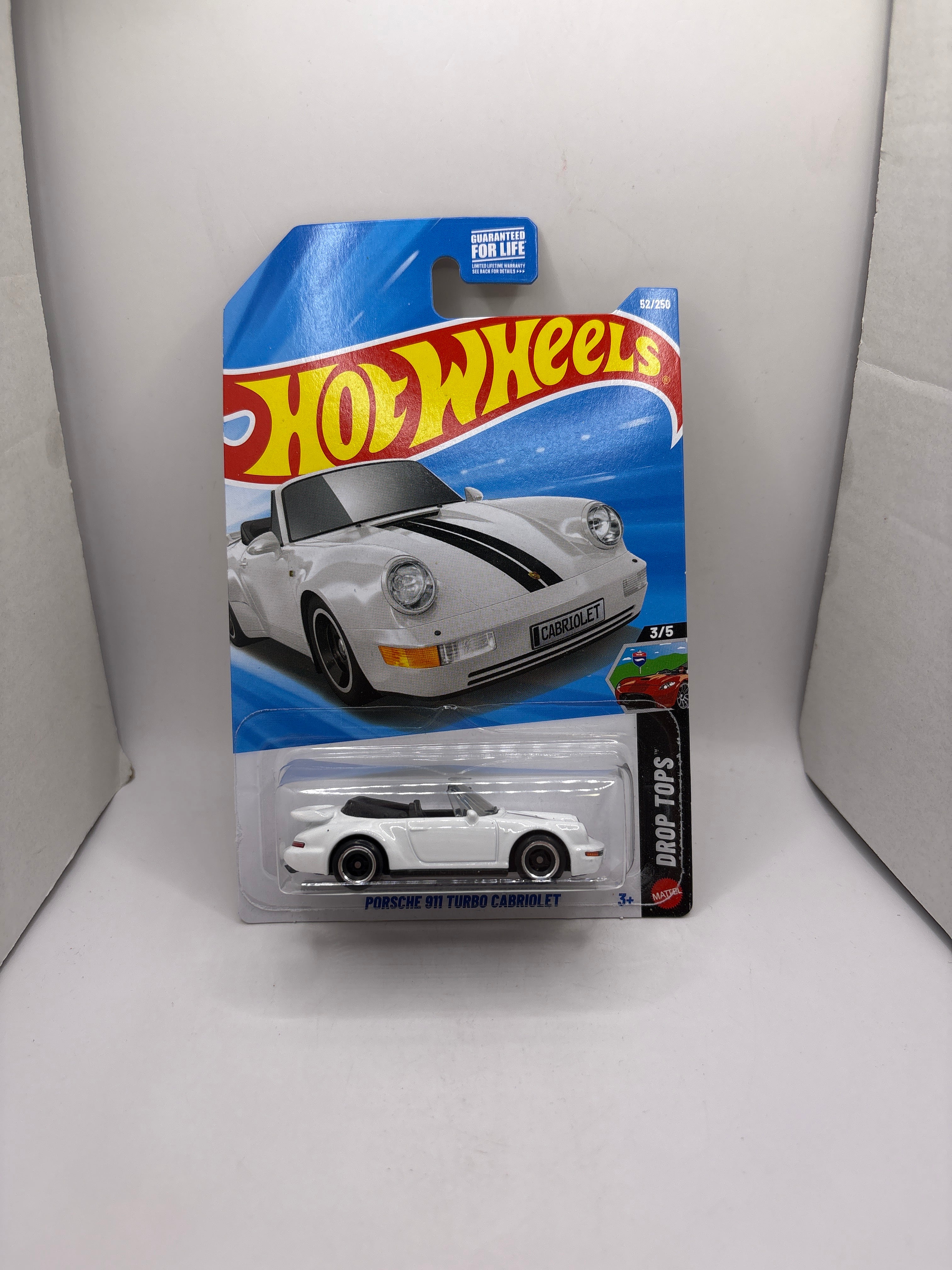 Hot Wheels Porsche 911 Turbo Cabriolet Diecast white