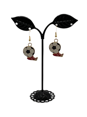 Soccer earrings