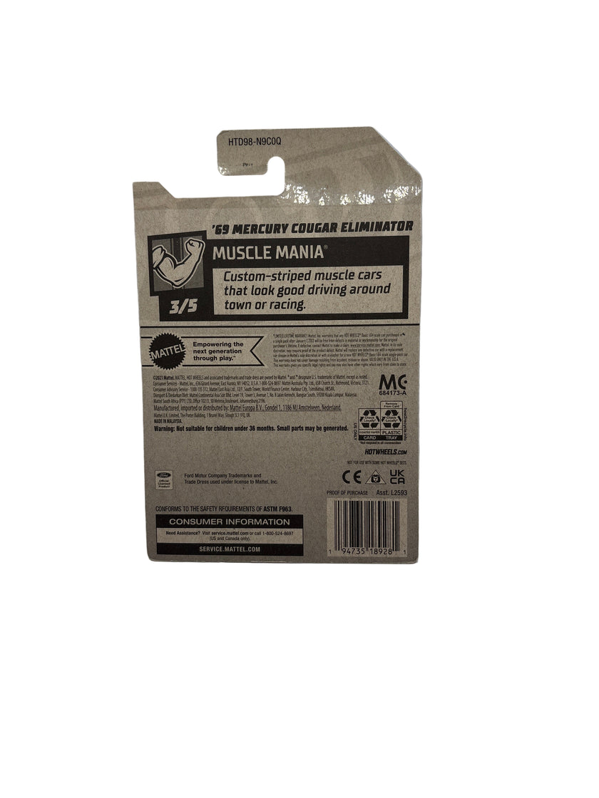 Hot Wheels 69 Mercury Cougar Eliminator Diecast