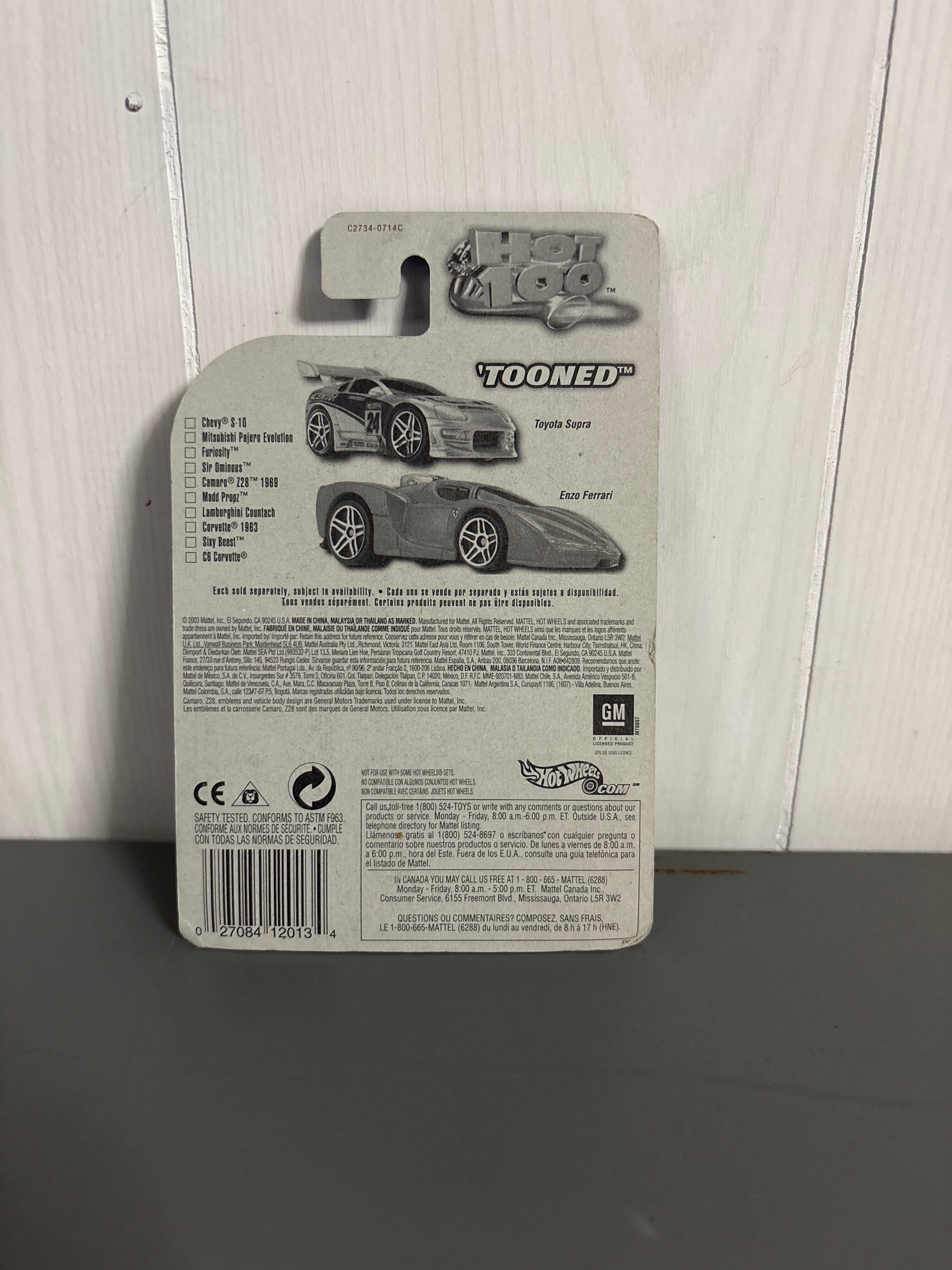 Hot Wheels Tooned Camaro Z28 1969 Diecast red