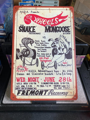 Hot Wheels Snake & Mongoose Sign