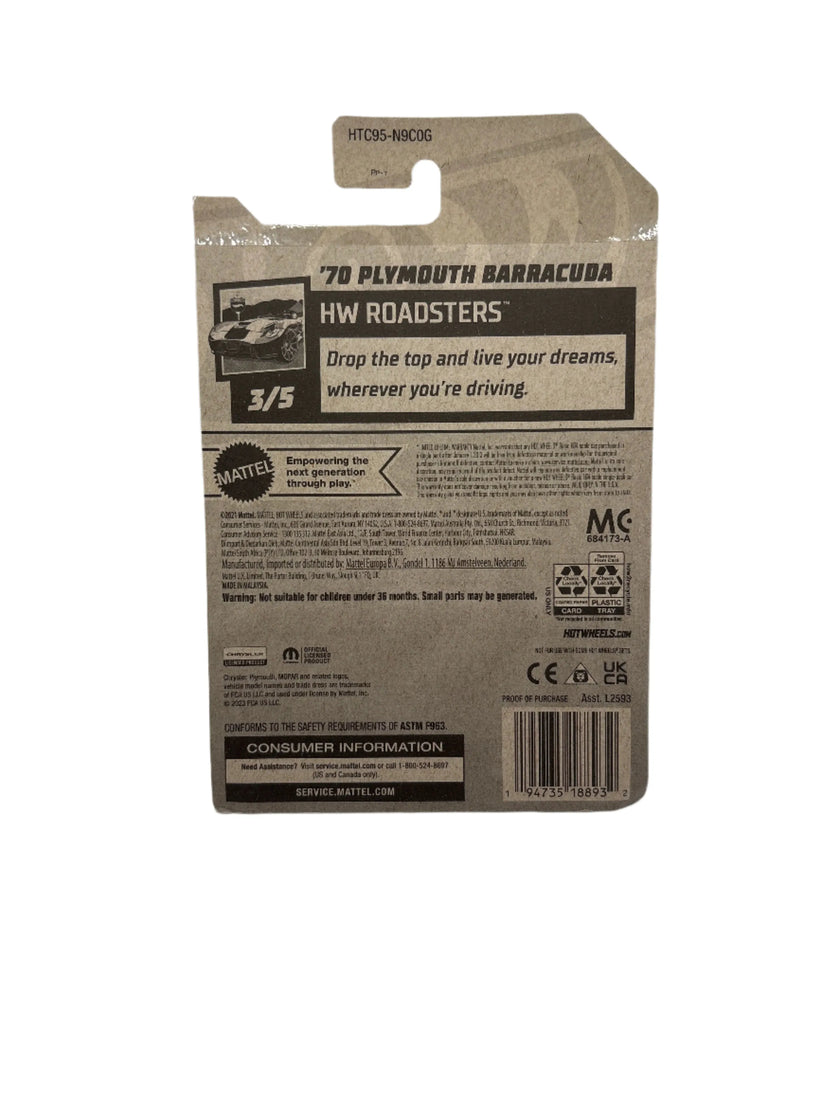 Hot Wheels 70 Plymouth Barracuda Diecast