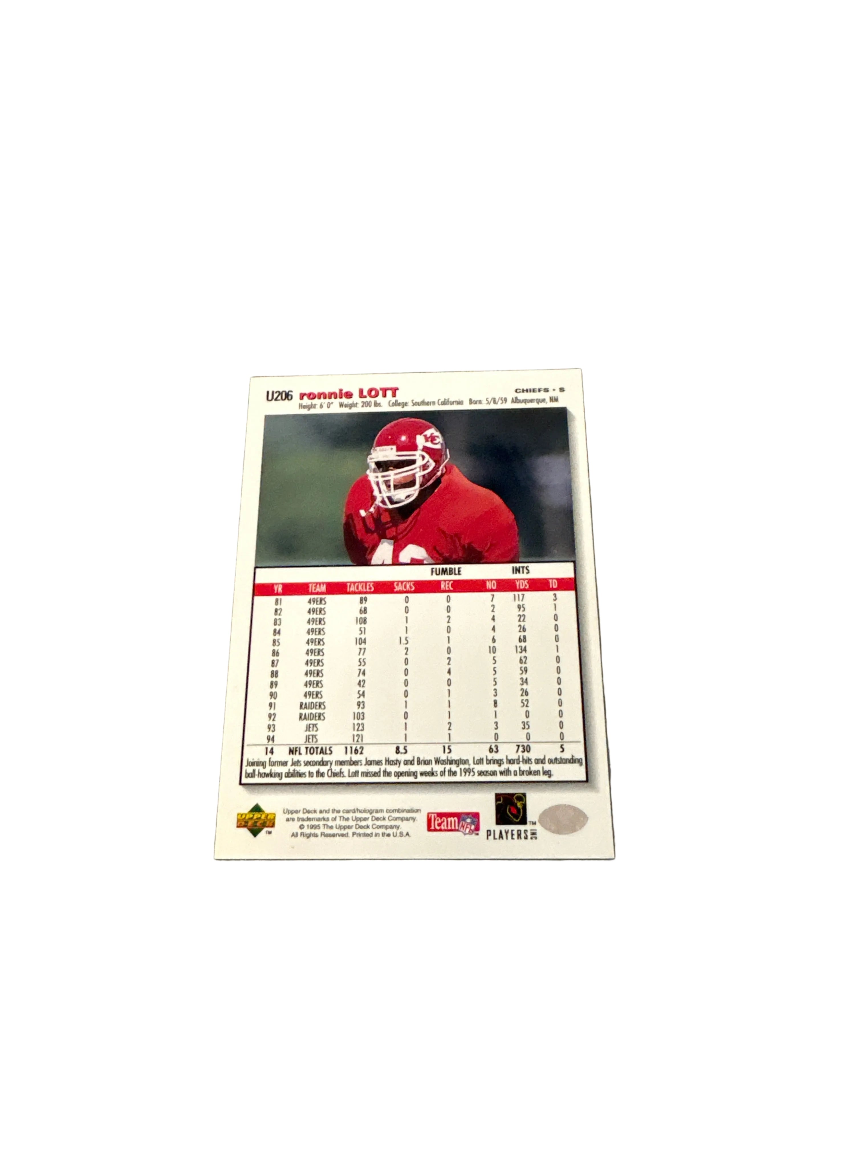 Upper Deck Ronnie Lott