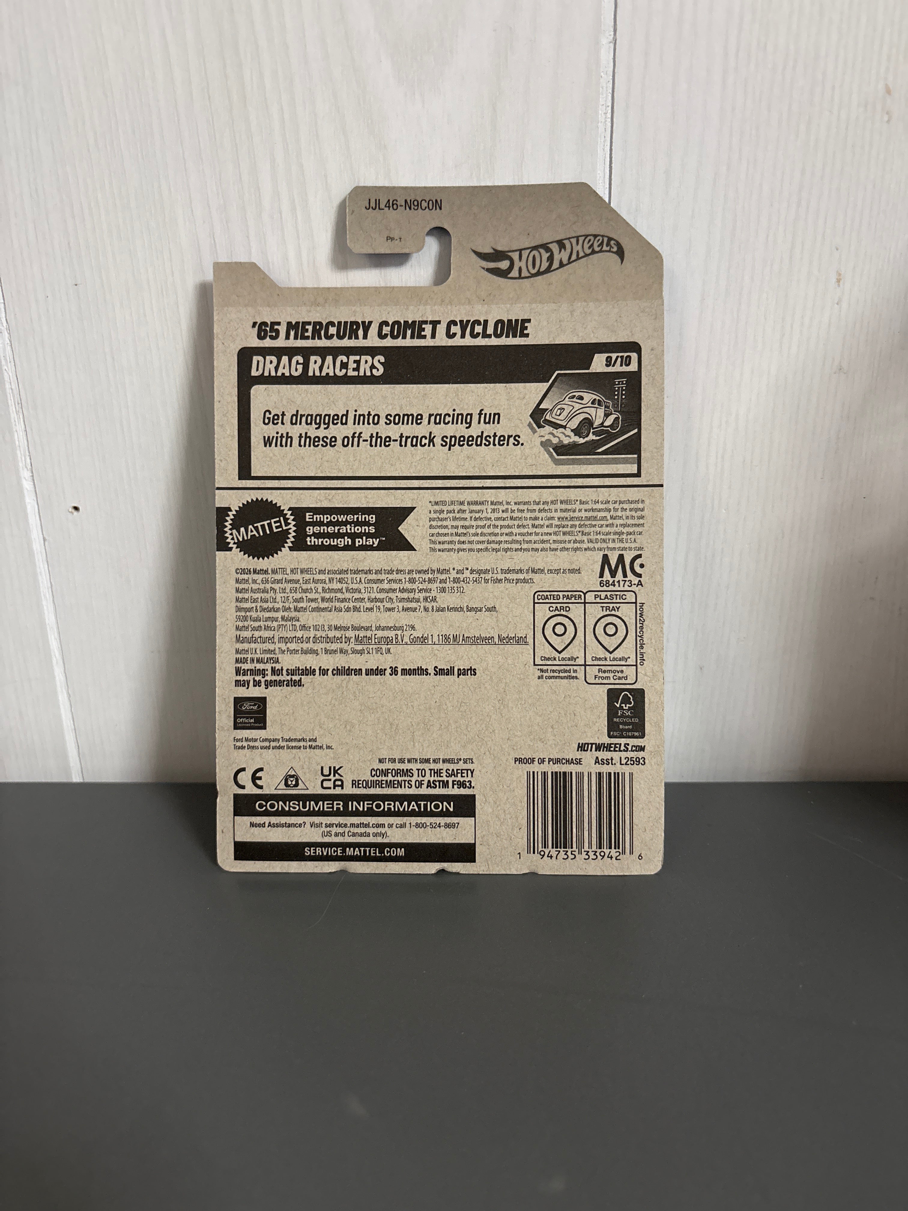 Hot Wheels 65 Mercury Comet Cyclone Diecast