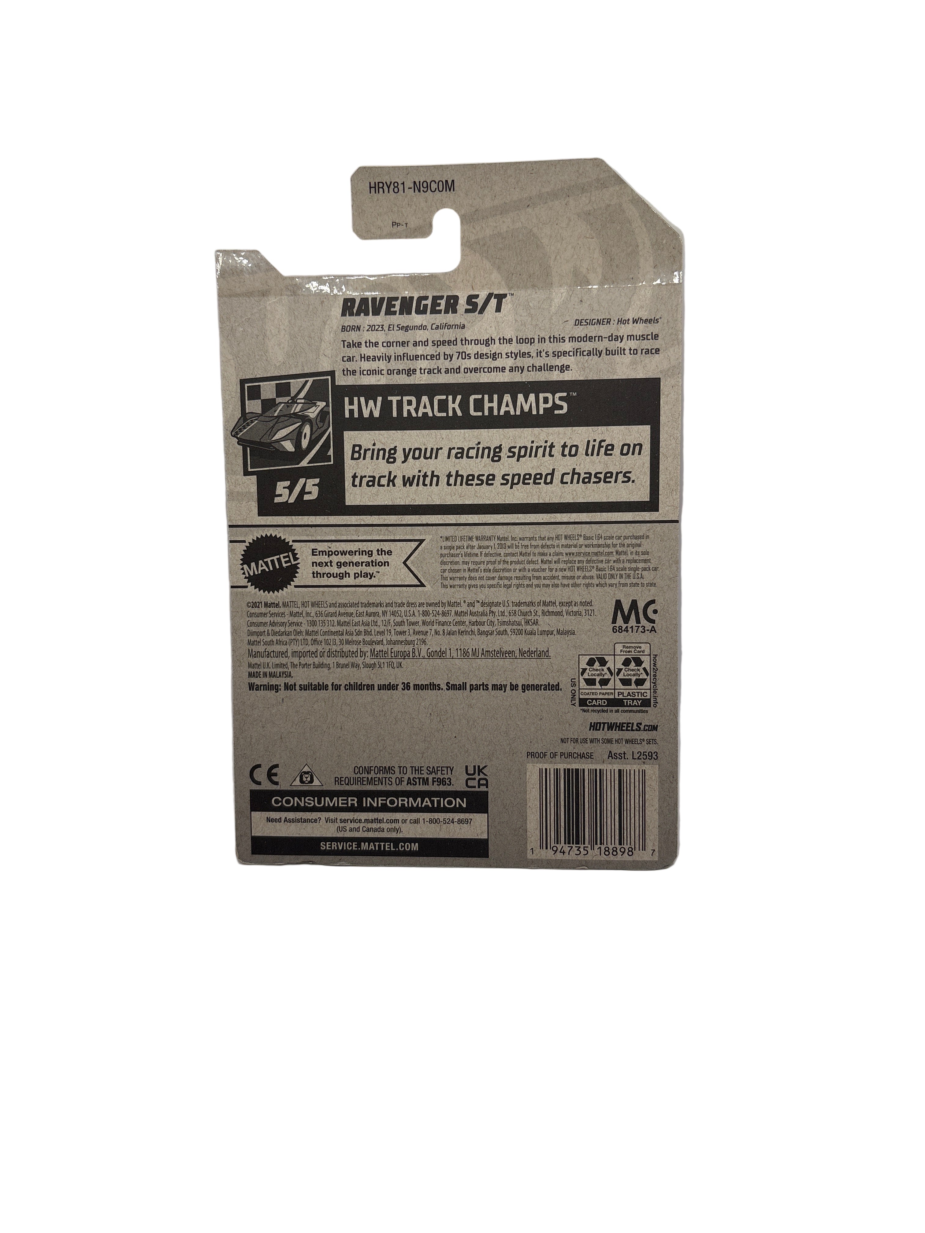 Hot Wheels Ravenger S/T Diecast orange