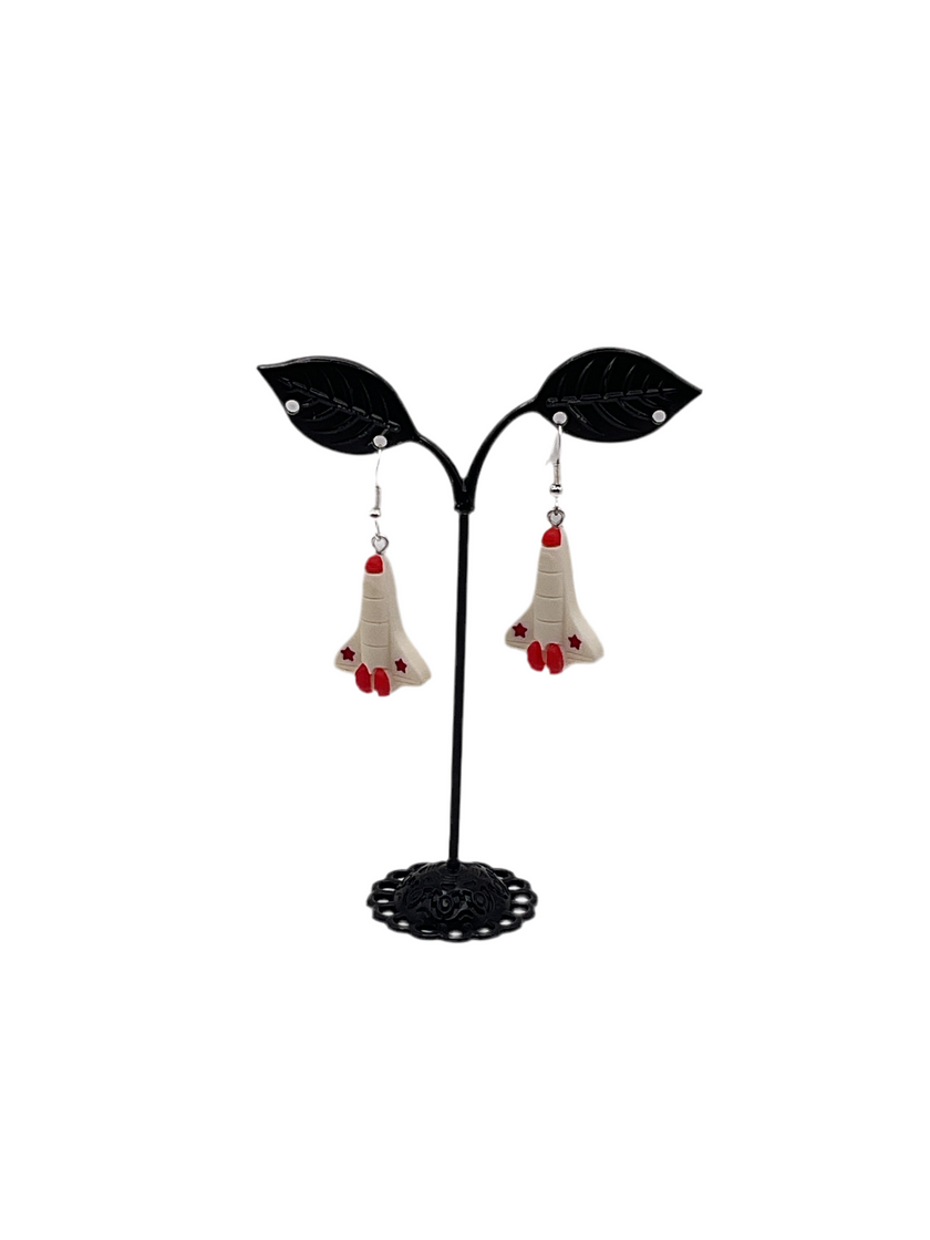 Rocket ship earrings
