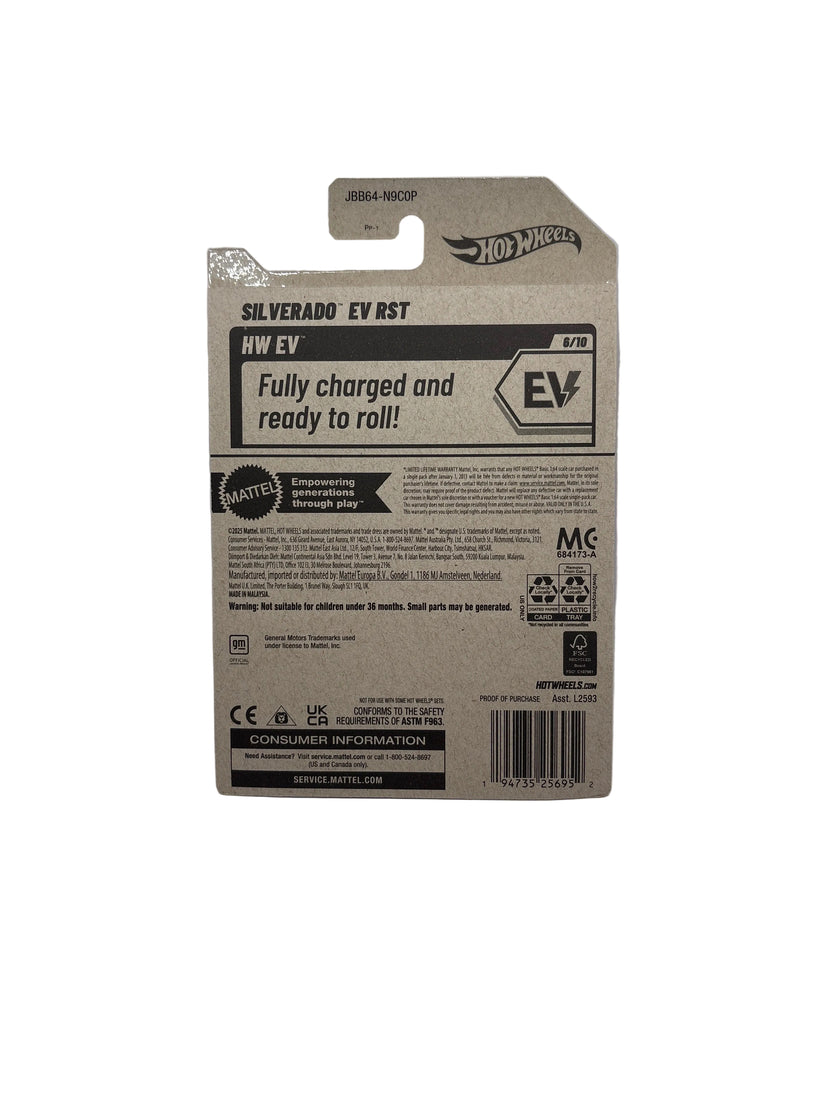 Hot Wheels Silverado EV RST Diecast orange