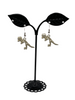 White Dinosaur Skeleton Earrings